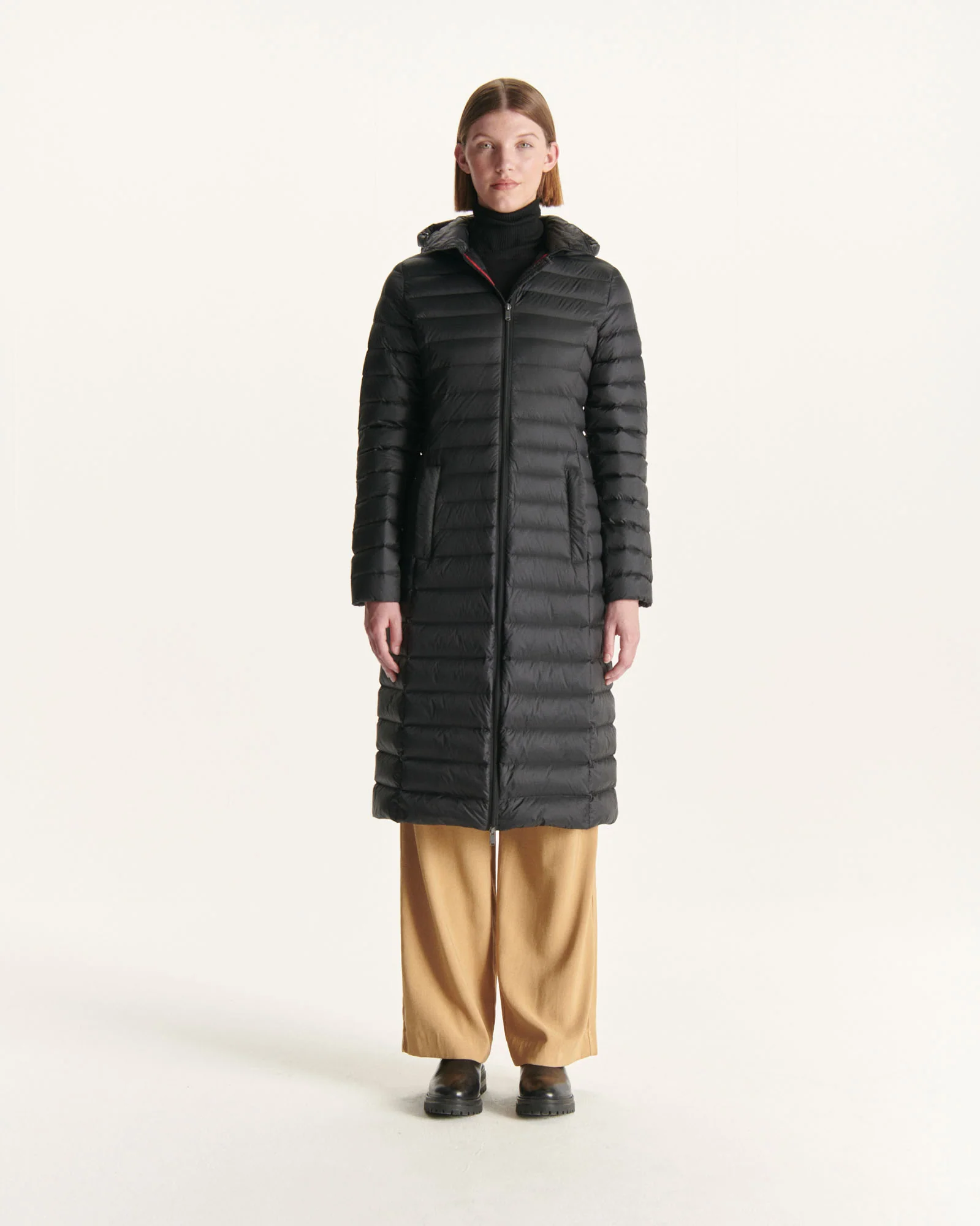 Down jacket long and light Marine Laurie 2.0