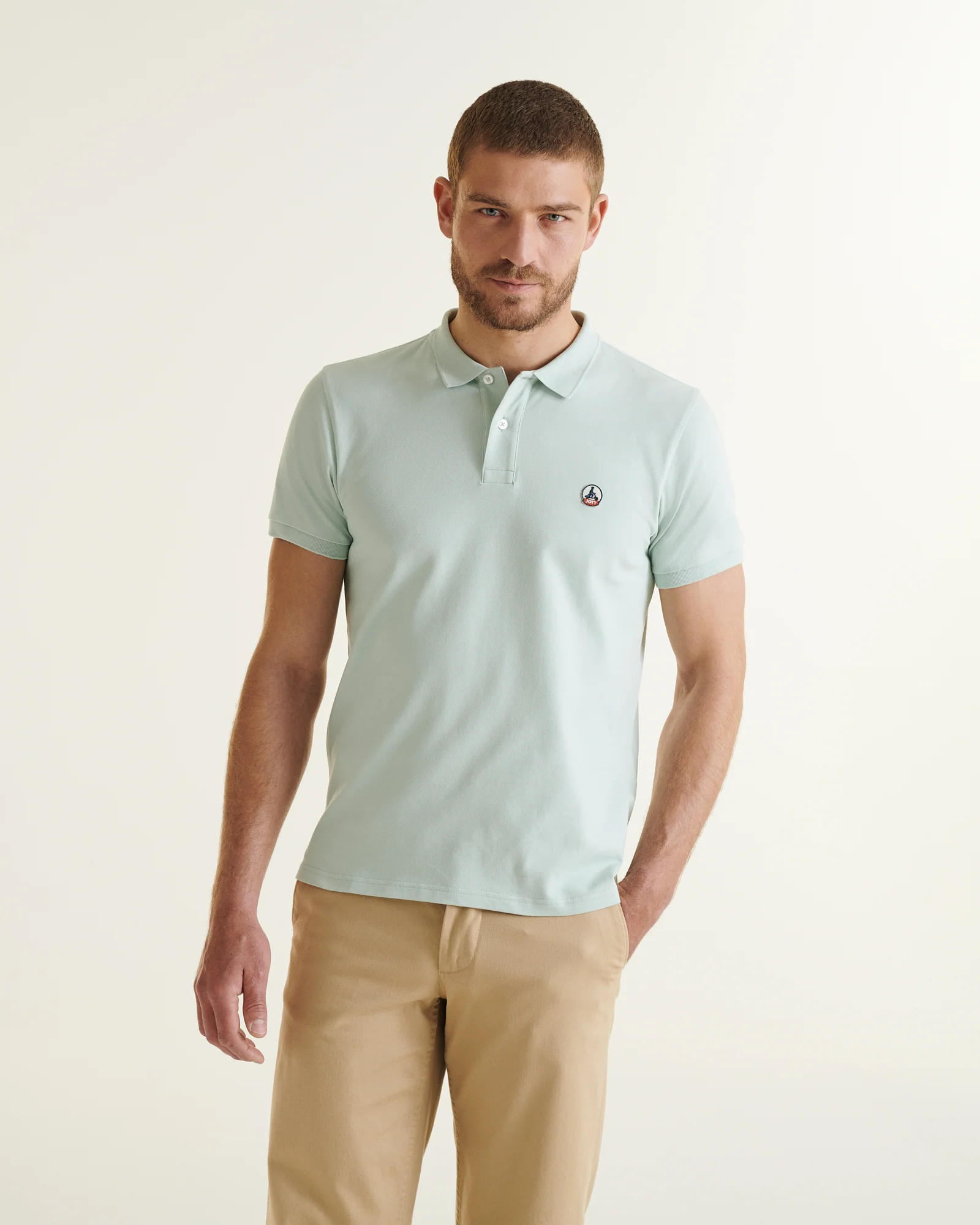 Polo shirt in organic cotton White Marbella