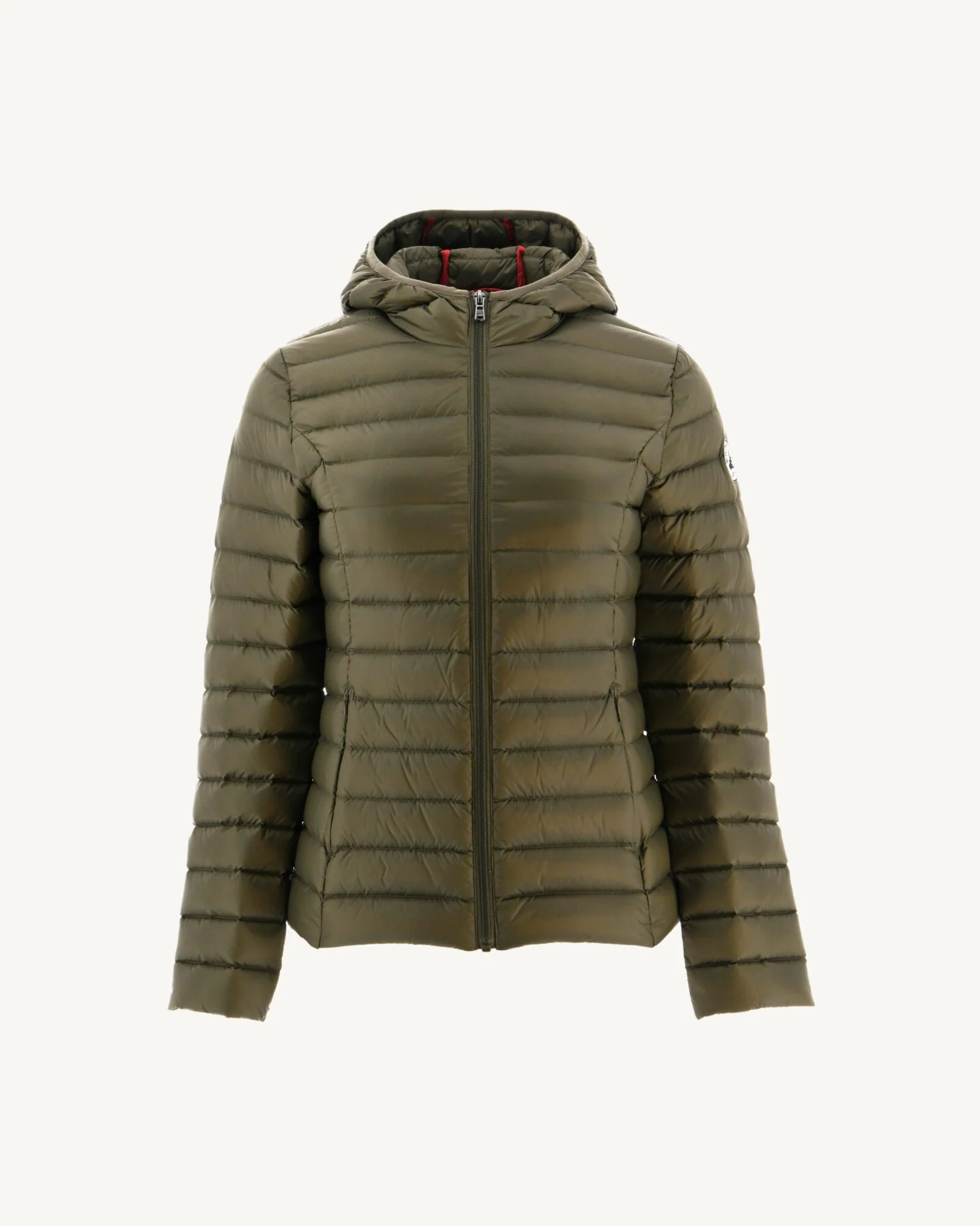 Down jacket light Celadon green Cloe hoodie