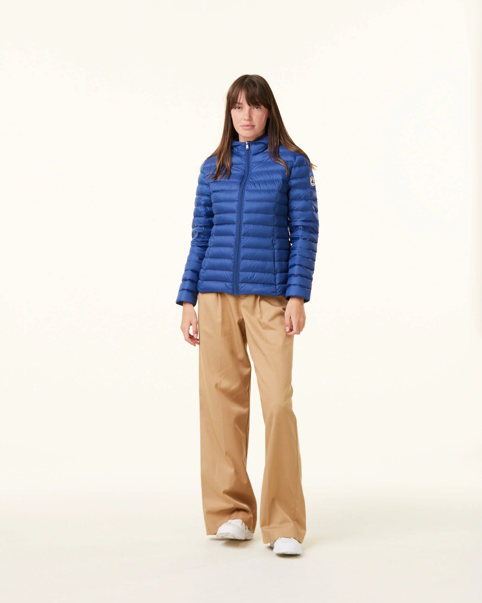 Down jacket light Celadon green Cloe hoodie