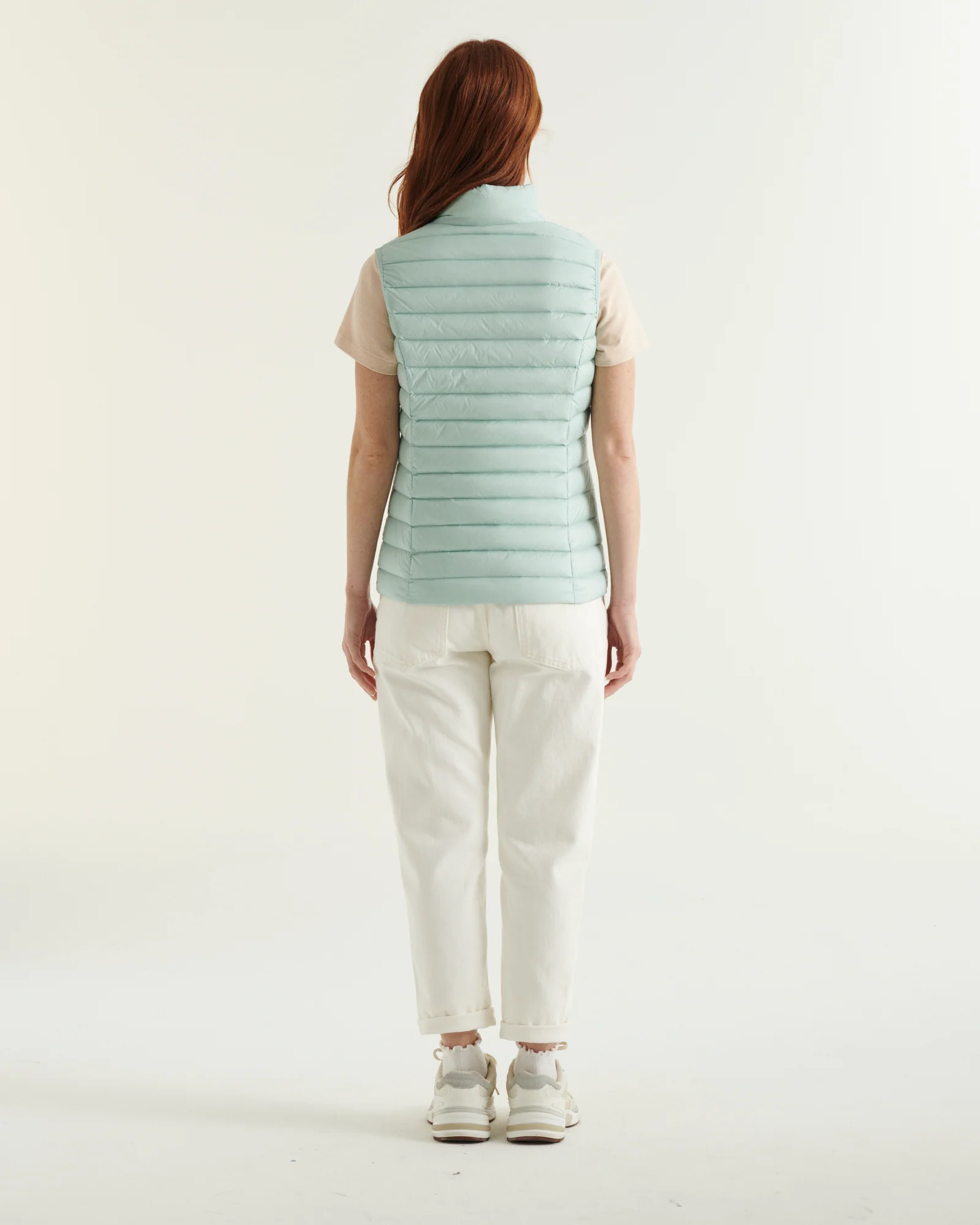 Down jacket light sleeveless Peach Pink Seda