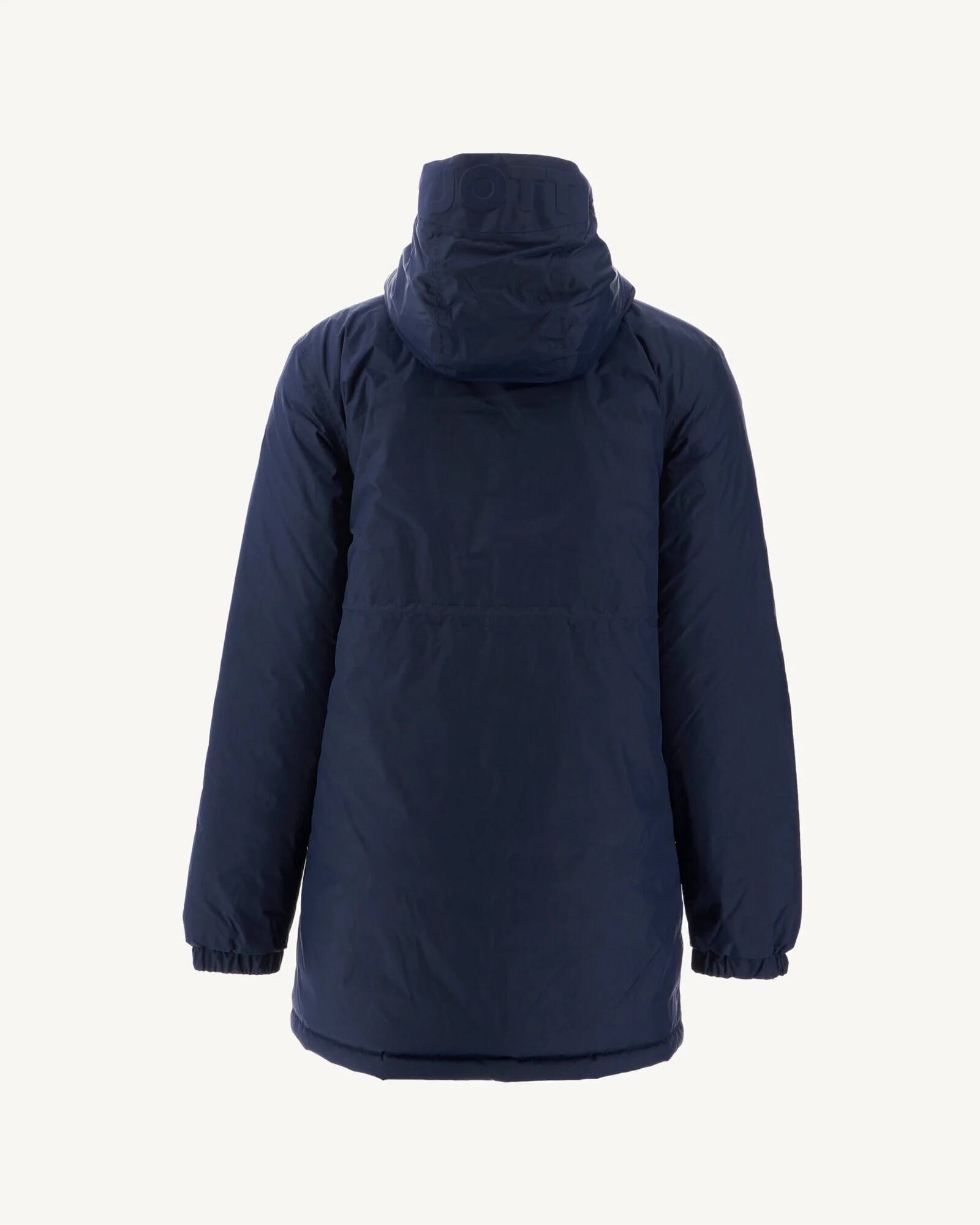 Navy Roma reversible long down jacket