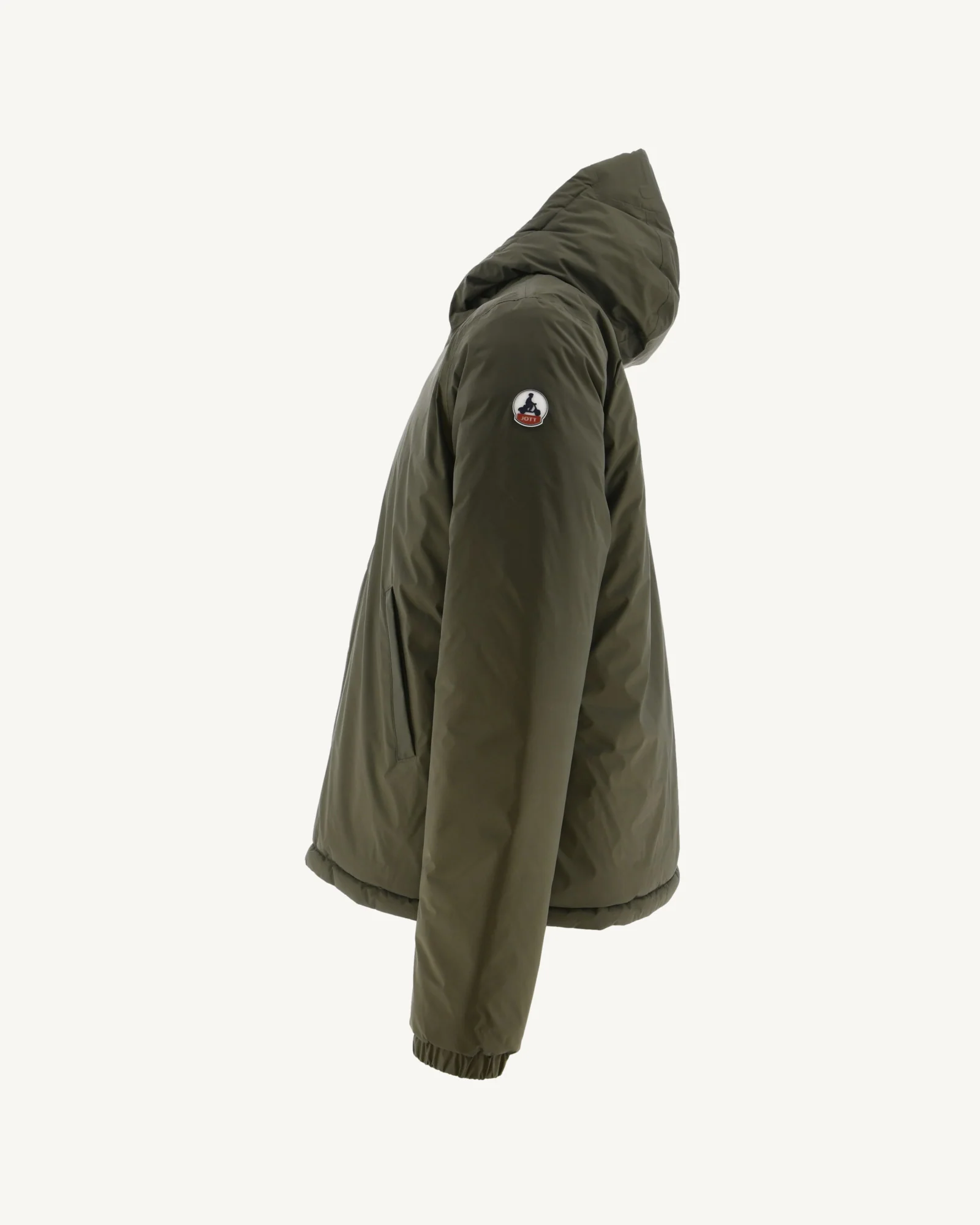 Reversible Hooded Down Jacket Army/Light Khaki Bergen