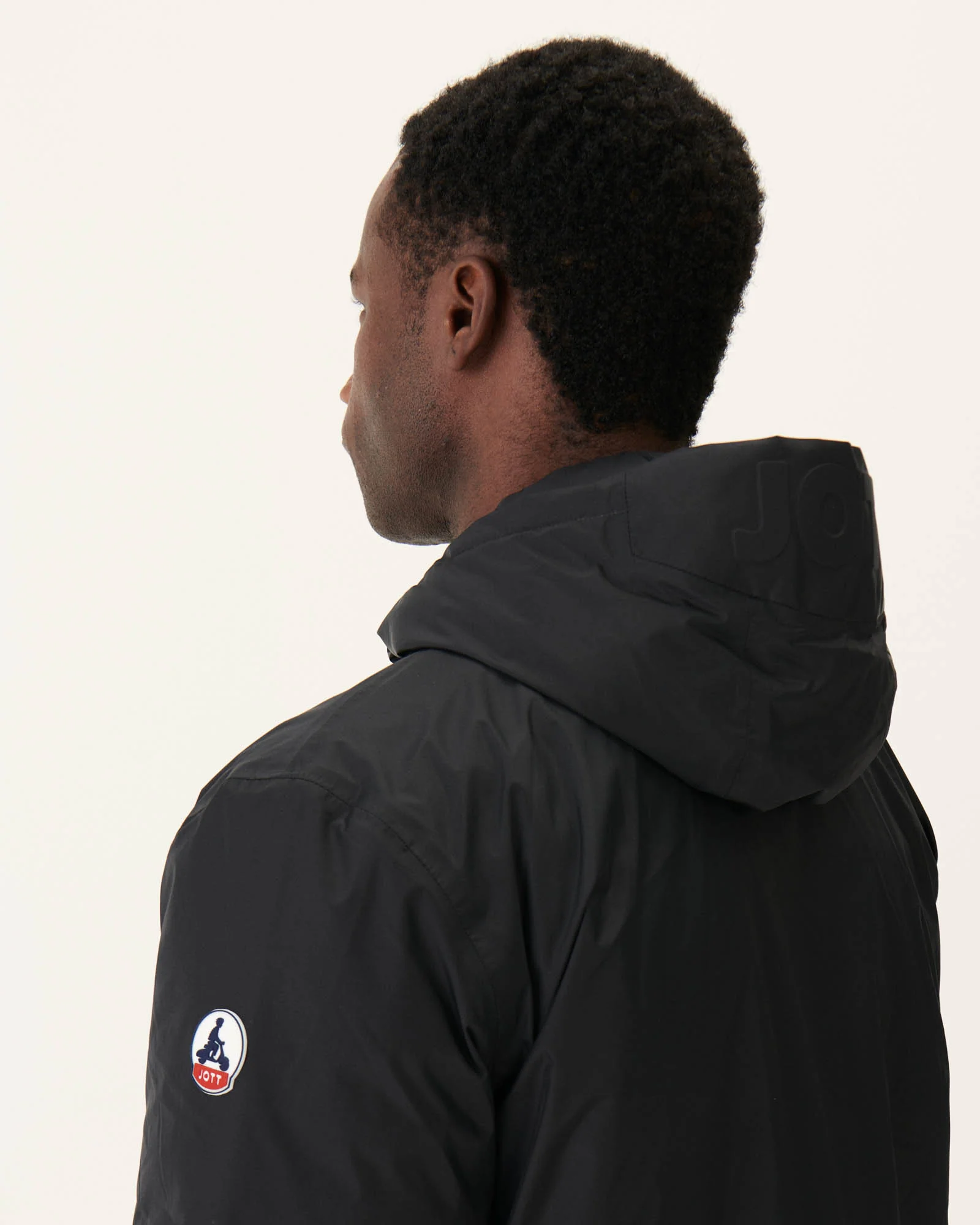 Long reversible hooded puffer jacket Black Amsterdam