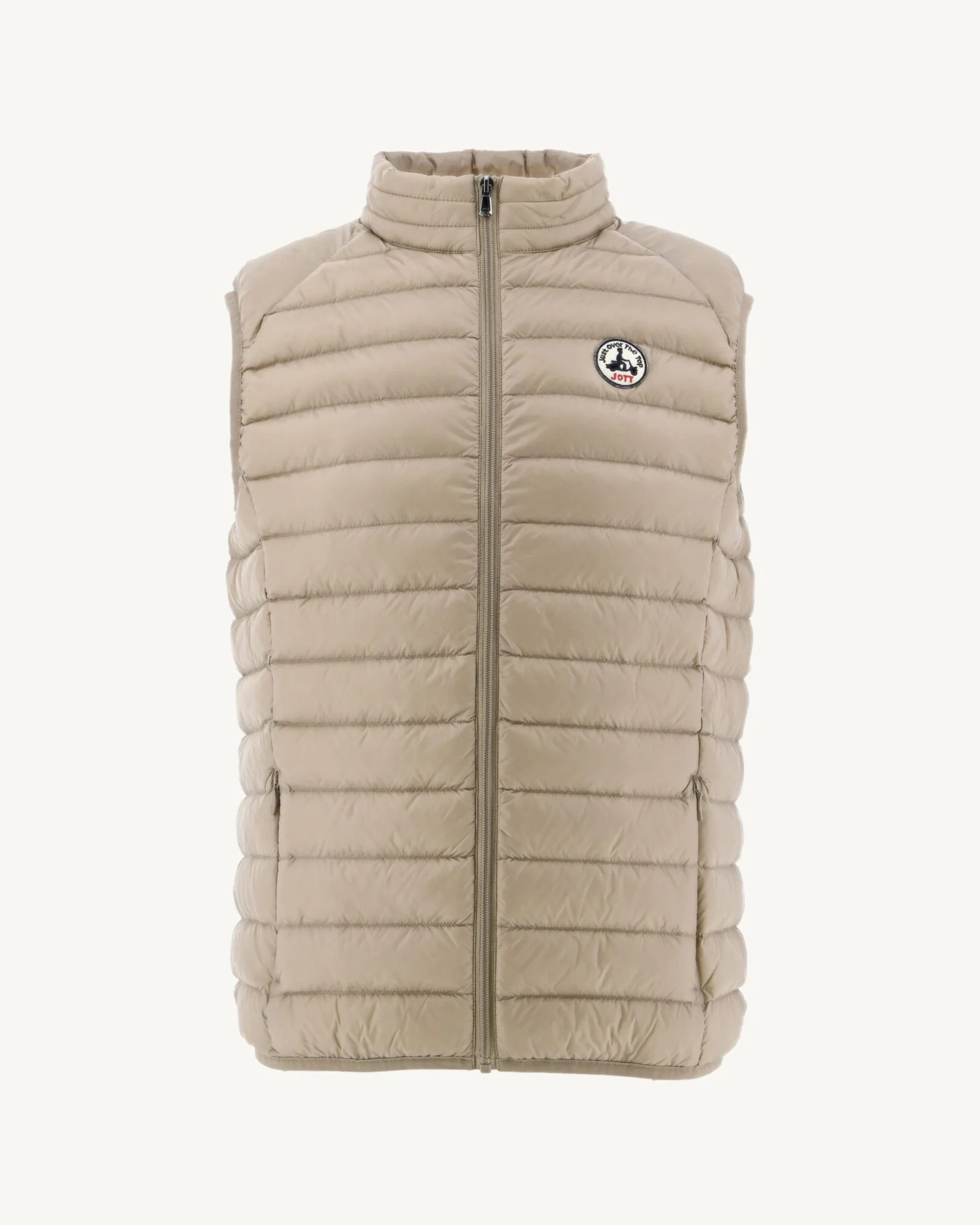 Taupe Sleeveless down jacket Tom