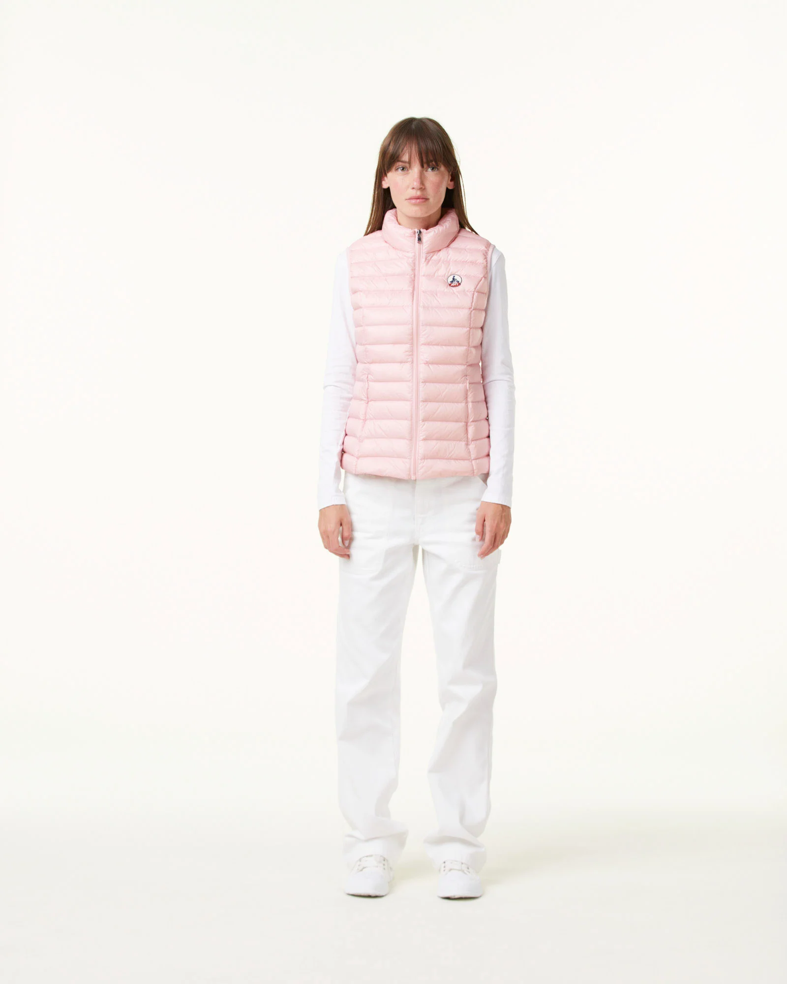 Down jacket light sleeveless Peach Pink Seda