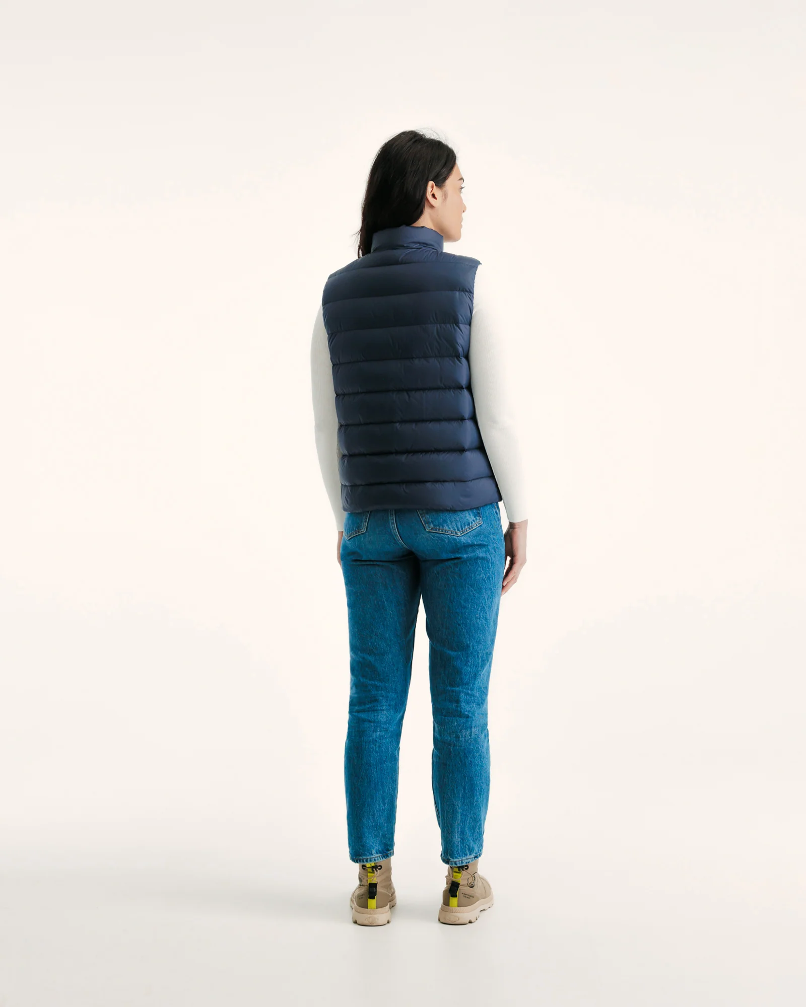 Down jacket light sleeveless Pale mauve Valentine