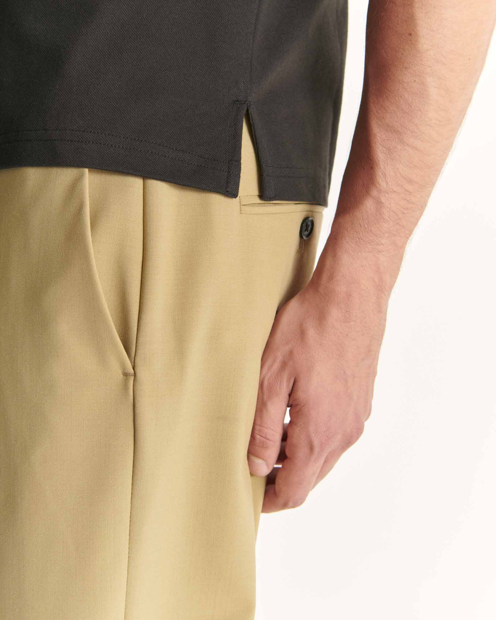 Organic cotton polo shirt Black Marbella