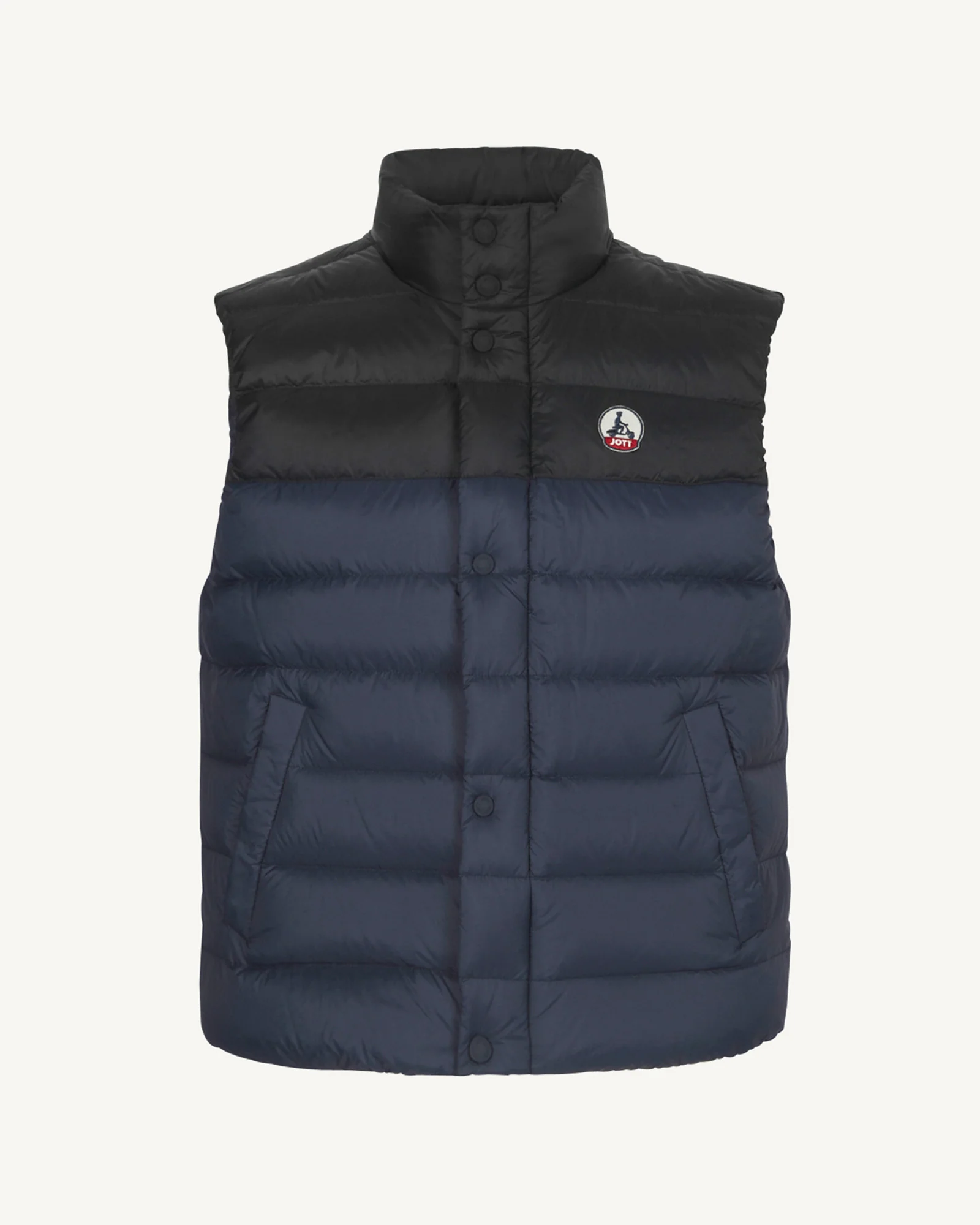 Down jacket two-tone sleeveless Navy/Black Thomas Bicolore