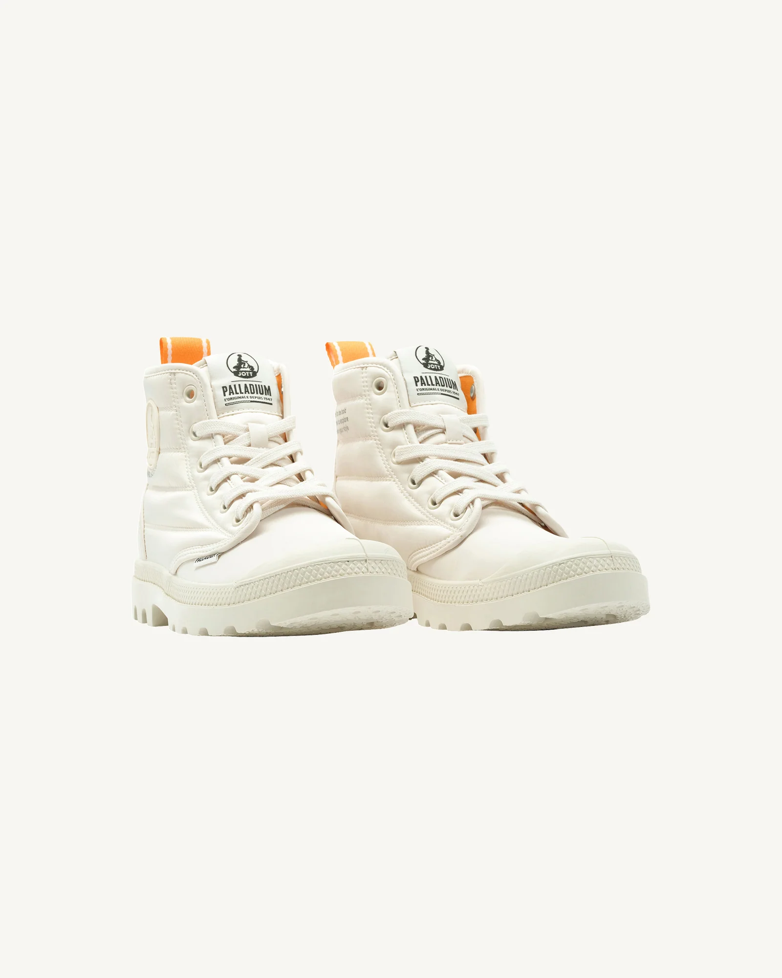 Taupe Rhona Pampa Hi Dare JOTT x high boots PALLADIUM