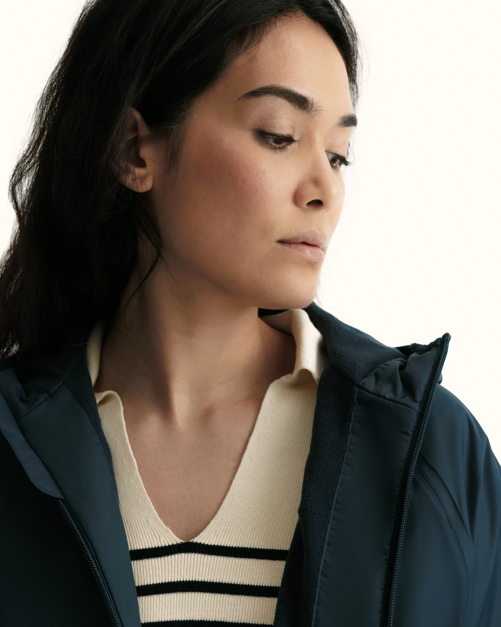 Fleece-lined raincoat Black Feroe Polar