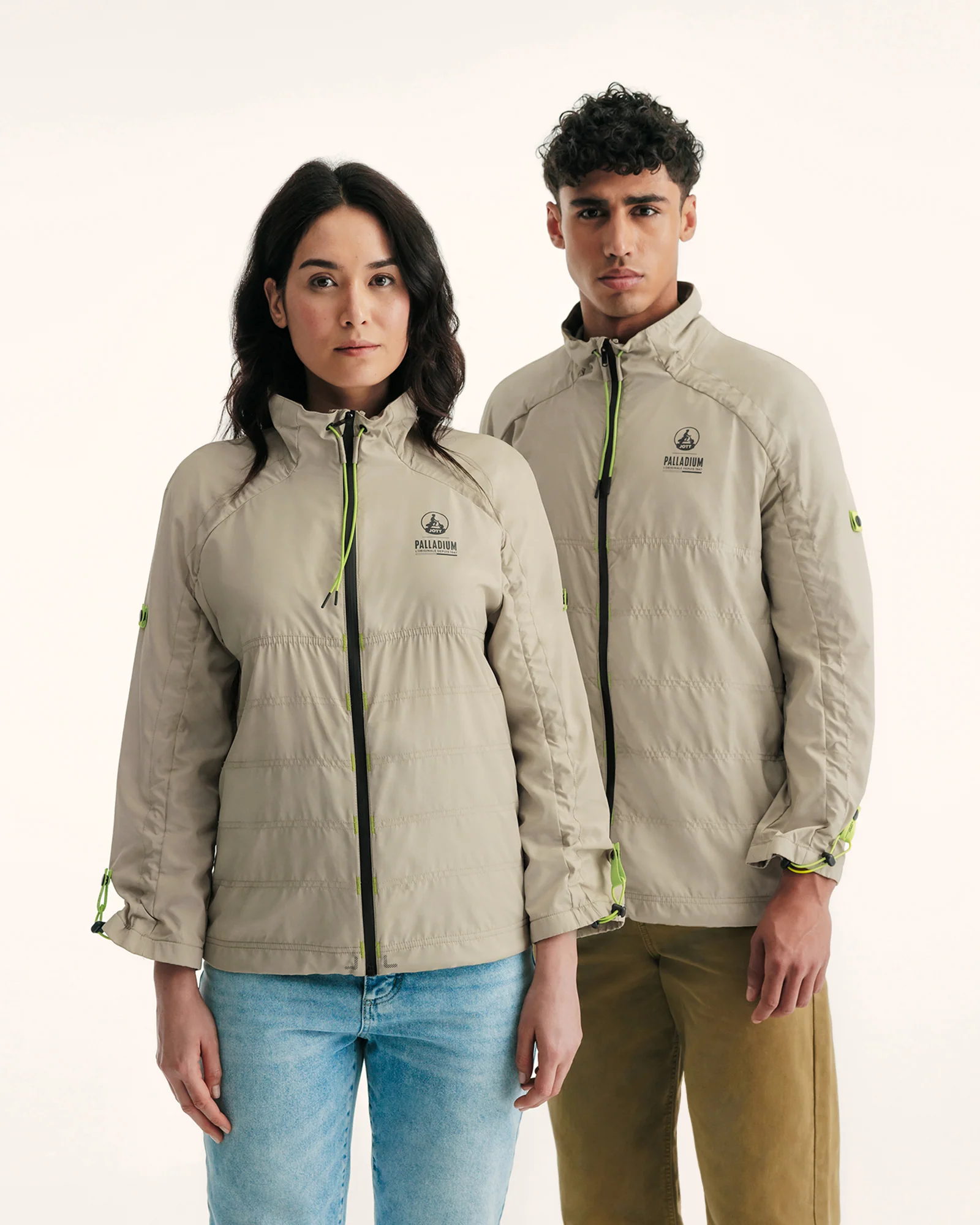 Beige Samena JOTT x lightweight windbreaker PALLADIUM