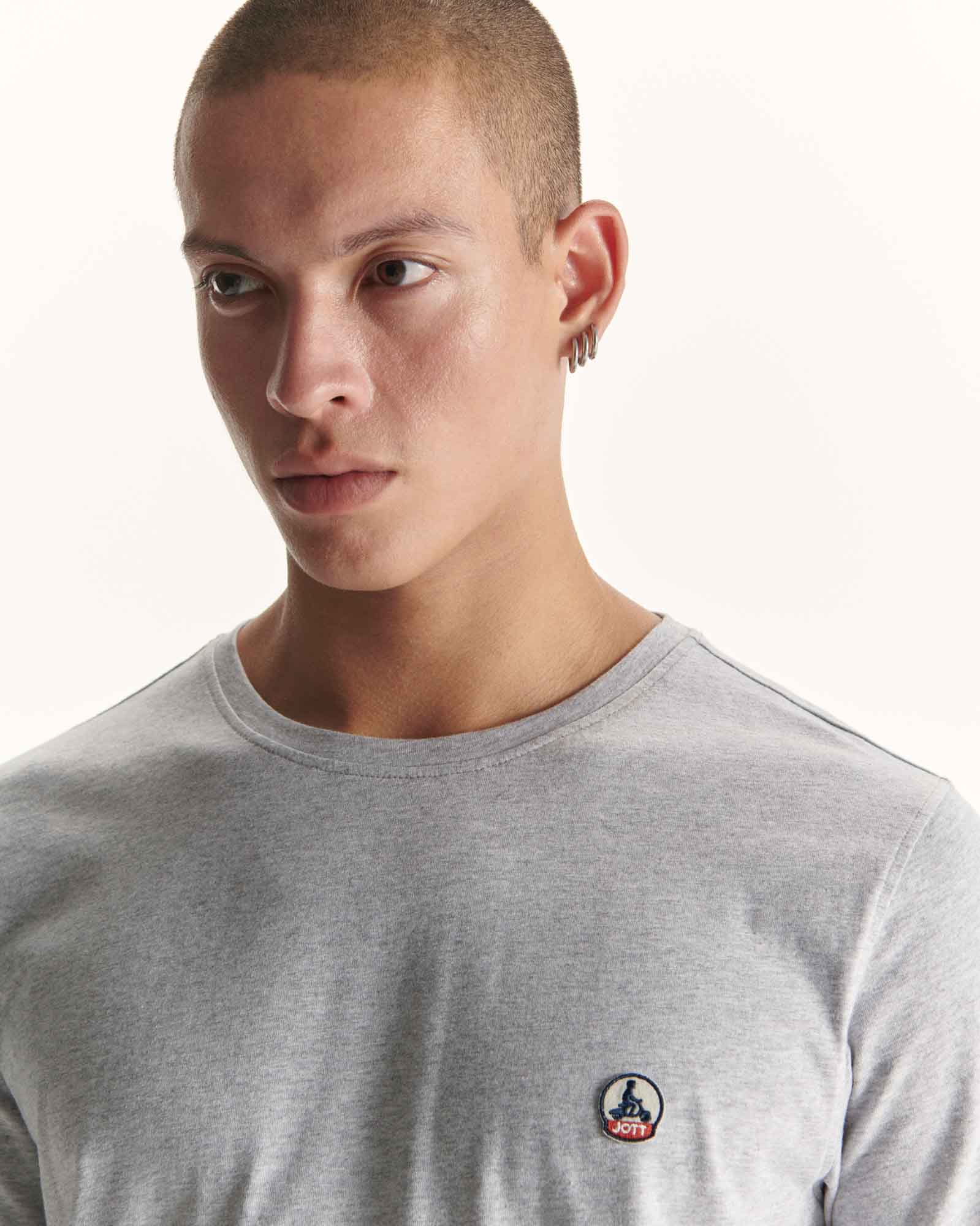 Organic cotton t-shirt Heather gray Pietro