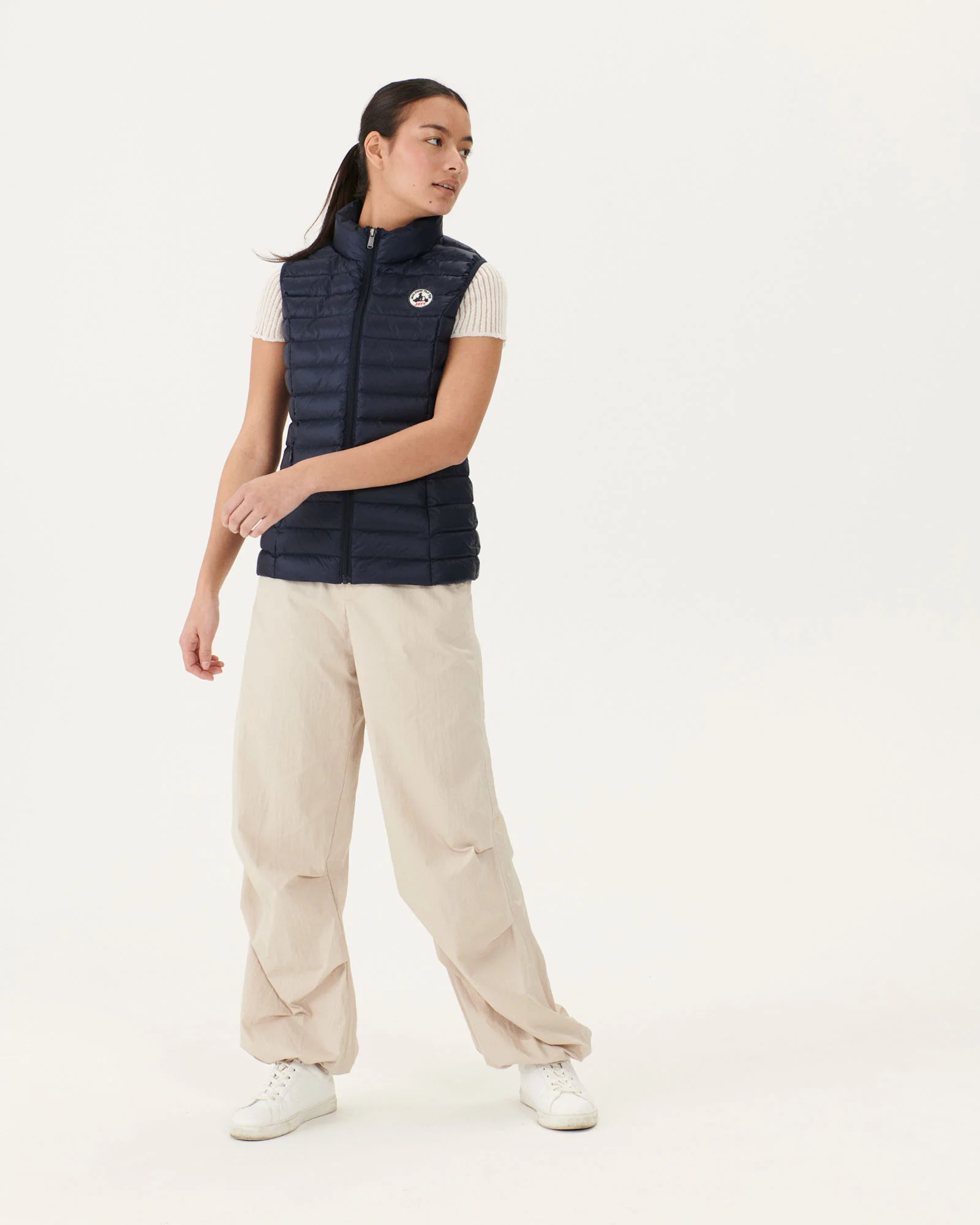 Down jacket light sleeveless Peach Pink Seda