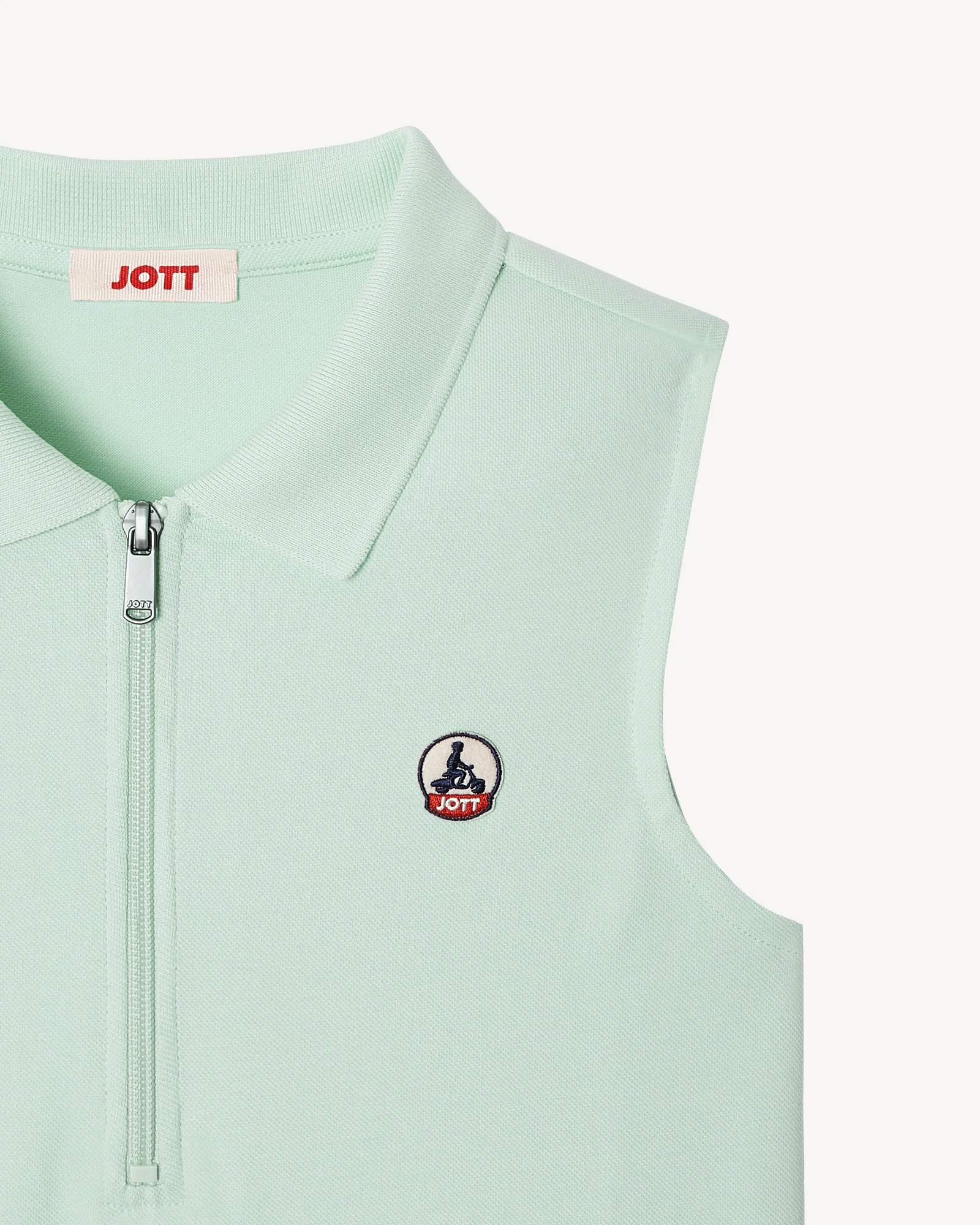 Esmeralda sleeveless polo dress in organic cotton Navy