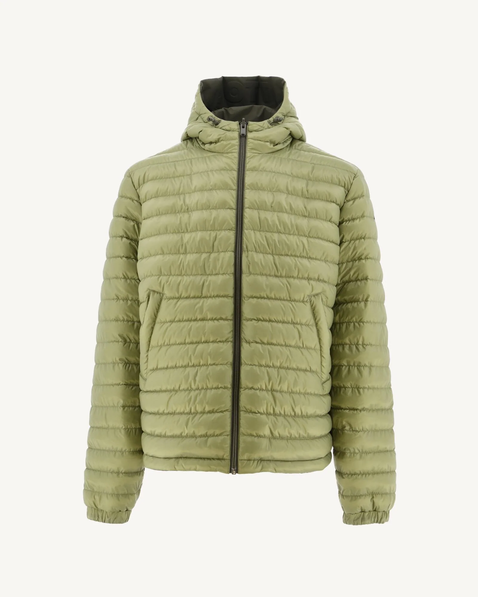 Reversible Hooded Down Jacket Army/Light Khaki Bergen
