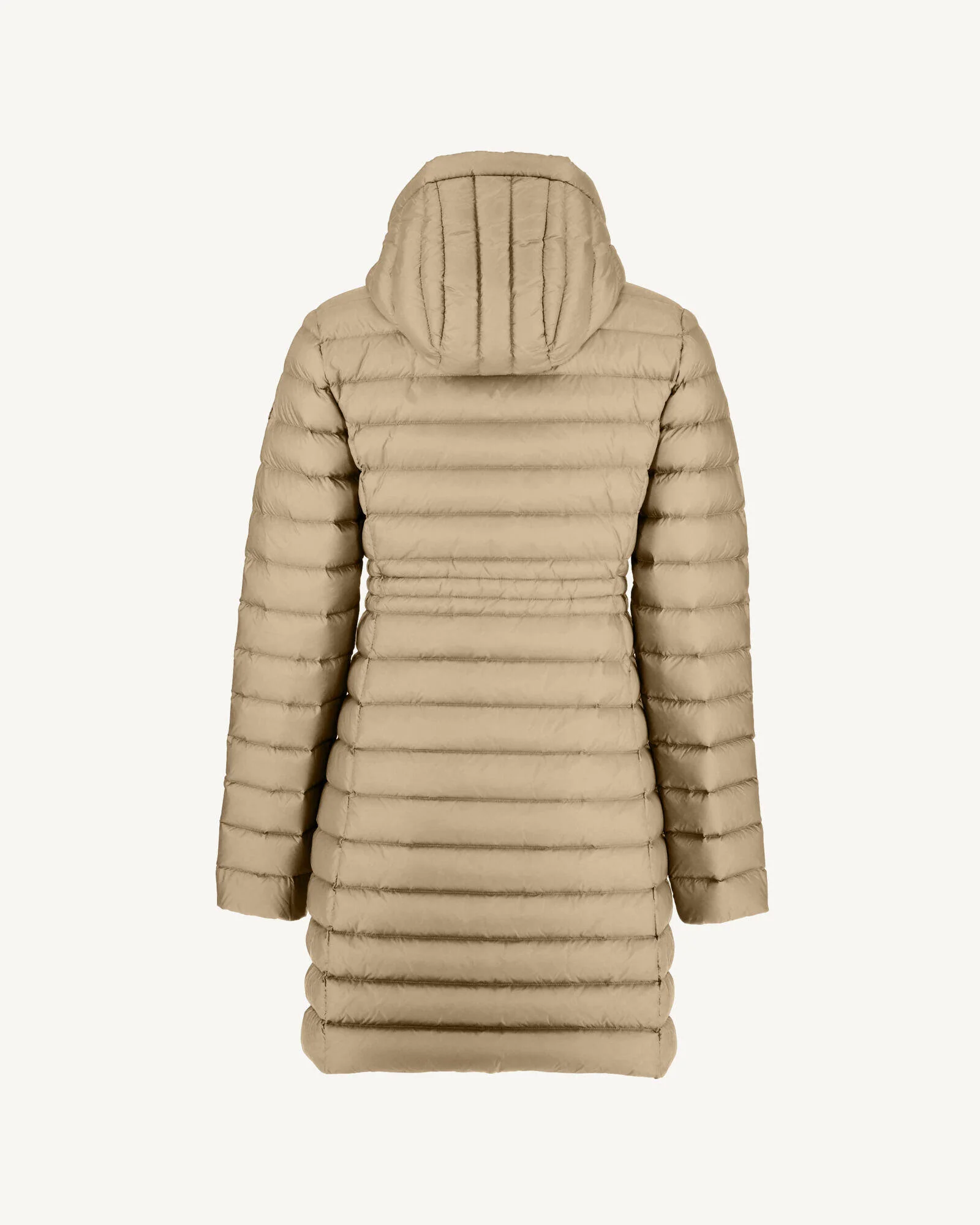 Down jacket long hoodie Taupe Vero 2.0
