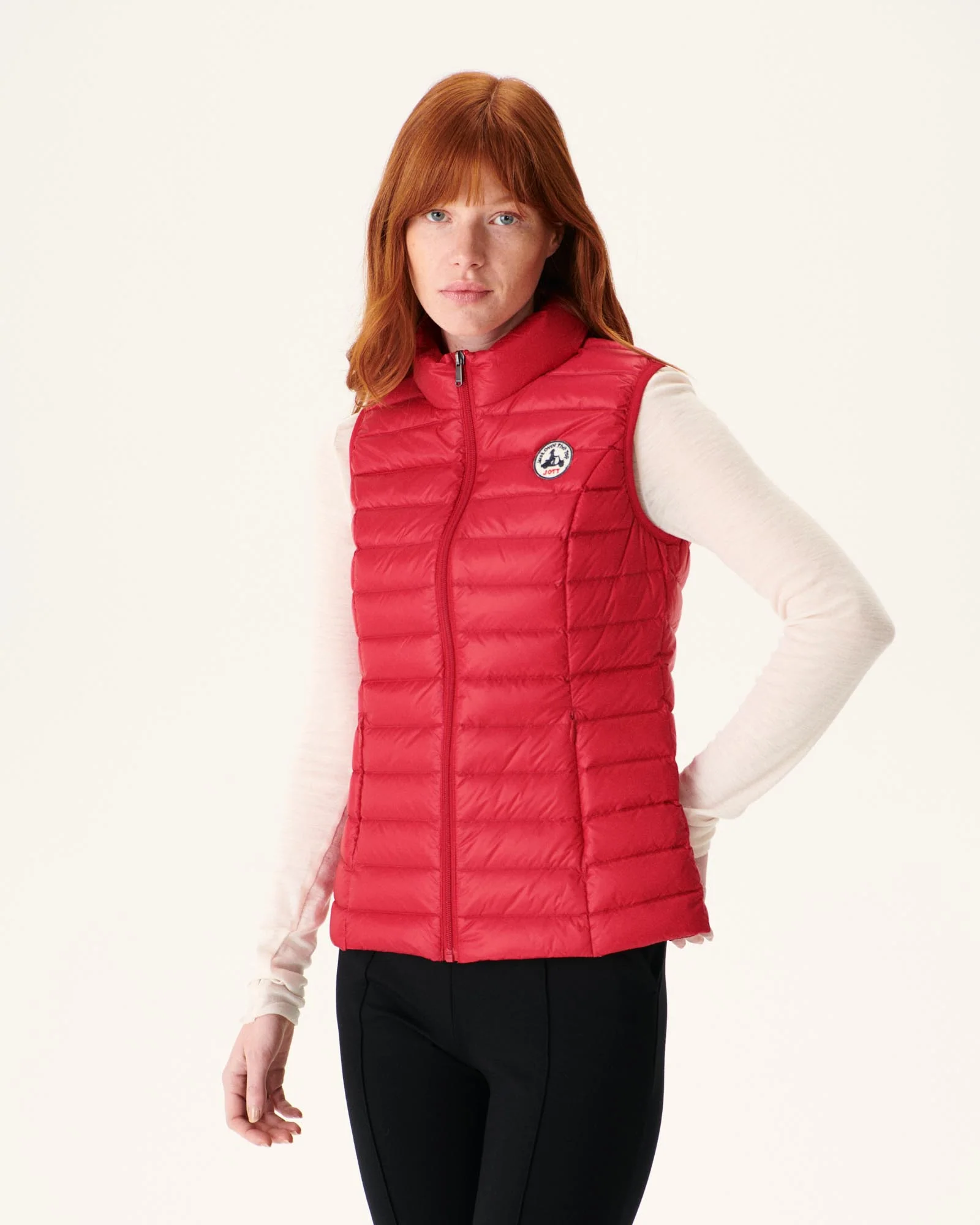 Down jacket light sleeveless Peach Pink Seda