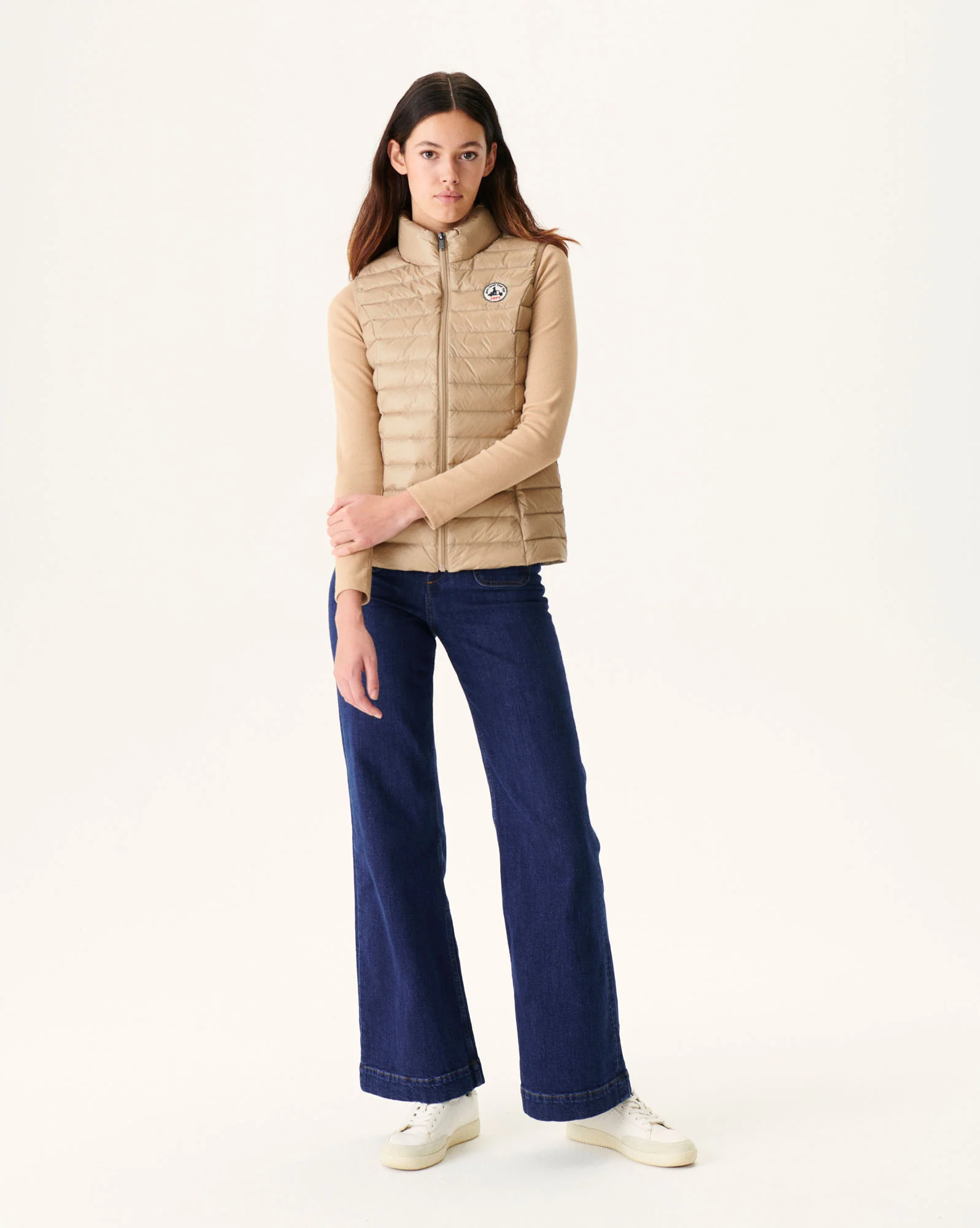 Down jacket light sleeveless Peach Pink Seda