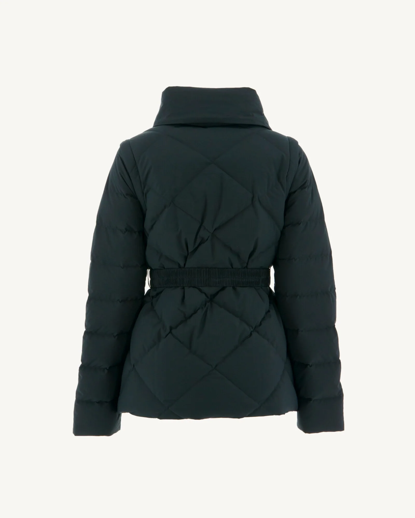 Down jacket removable sleeves Black Anita