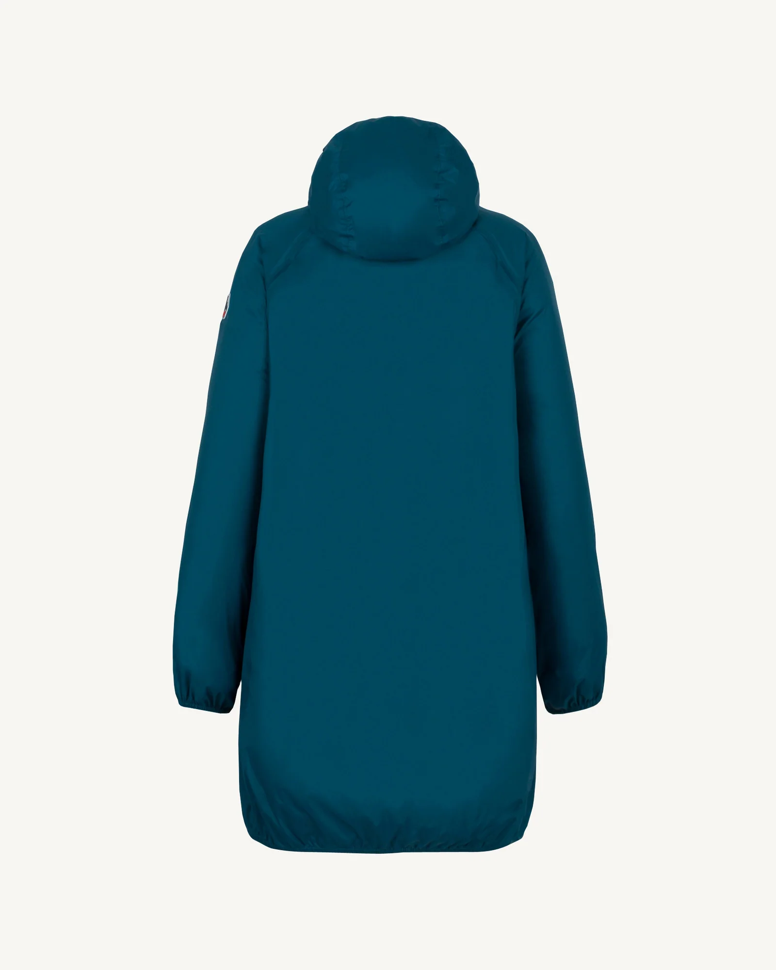 Beige Glendale long hooded raincoat