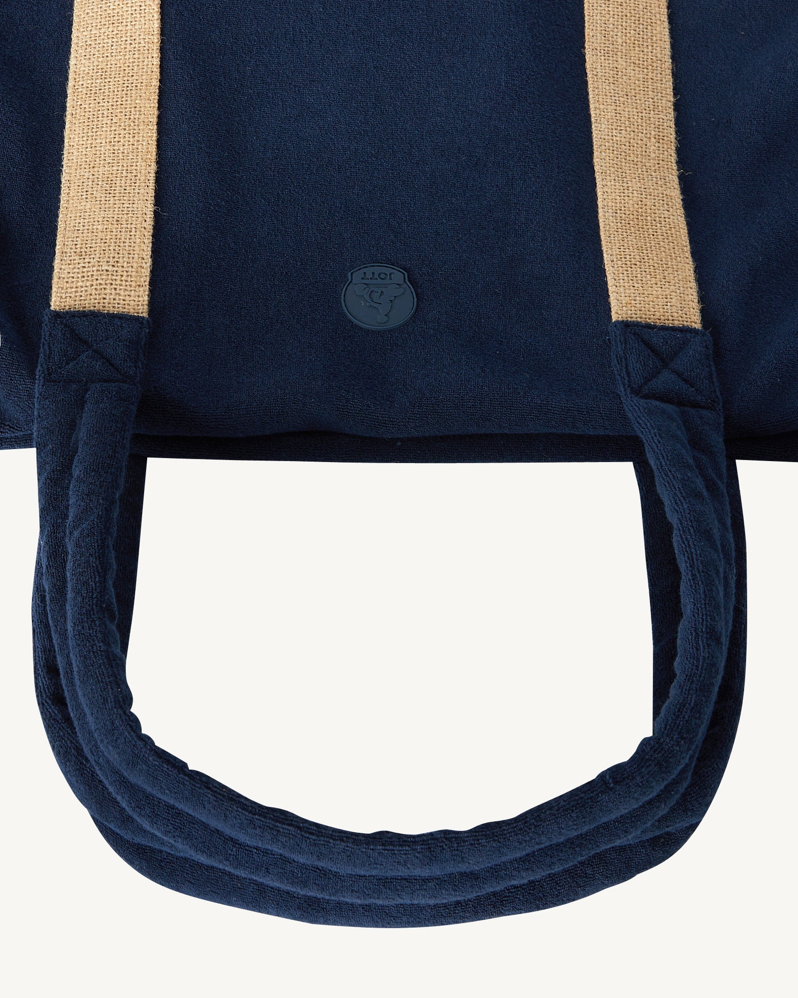 Two-material beach tote bag Argile Shell