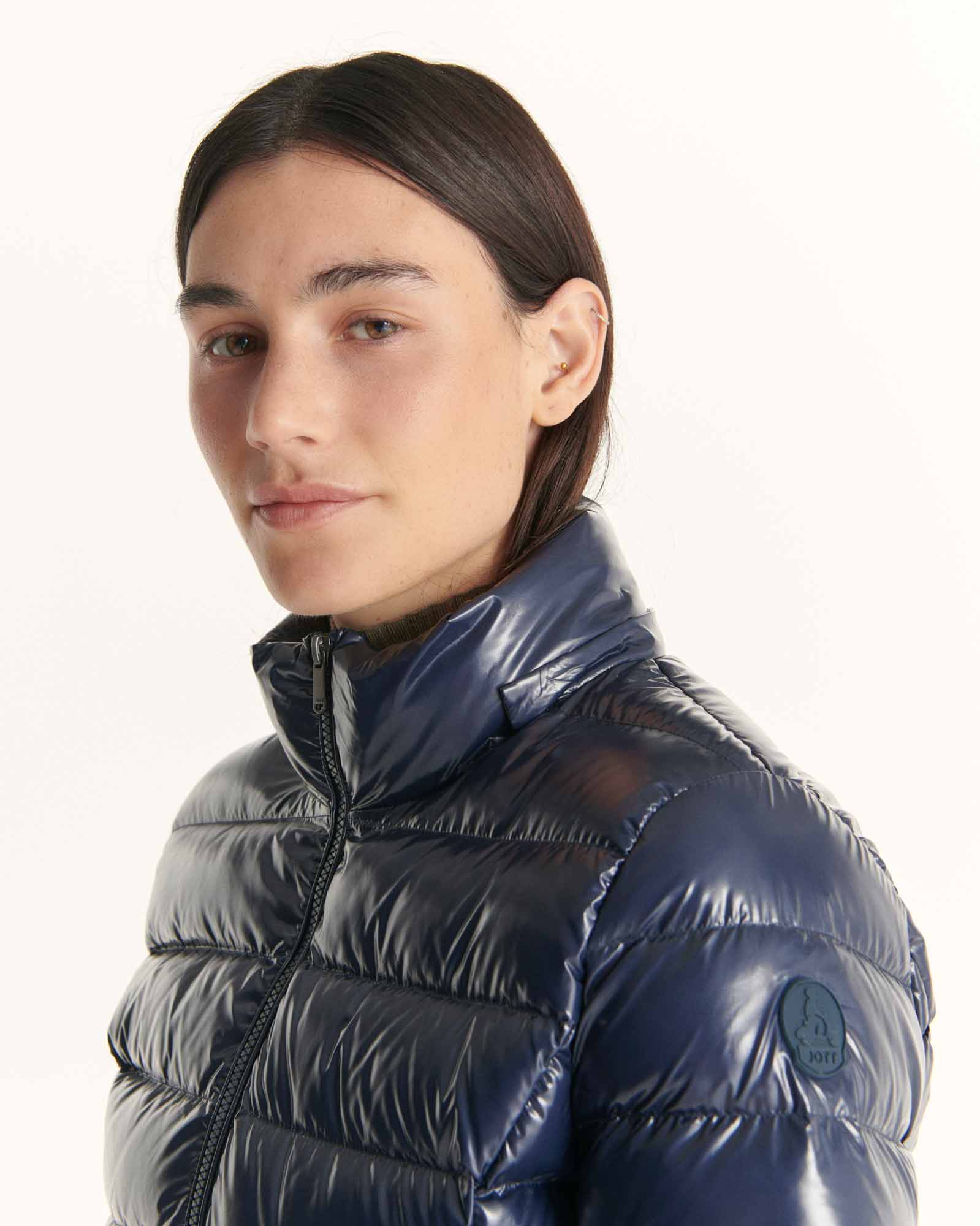 Down jacket mid-length Grand Froid Pearl Black lacquered