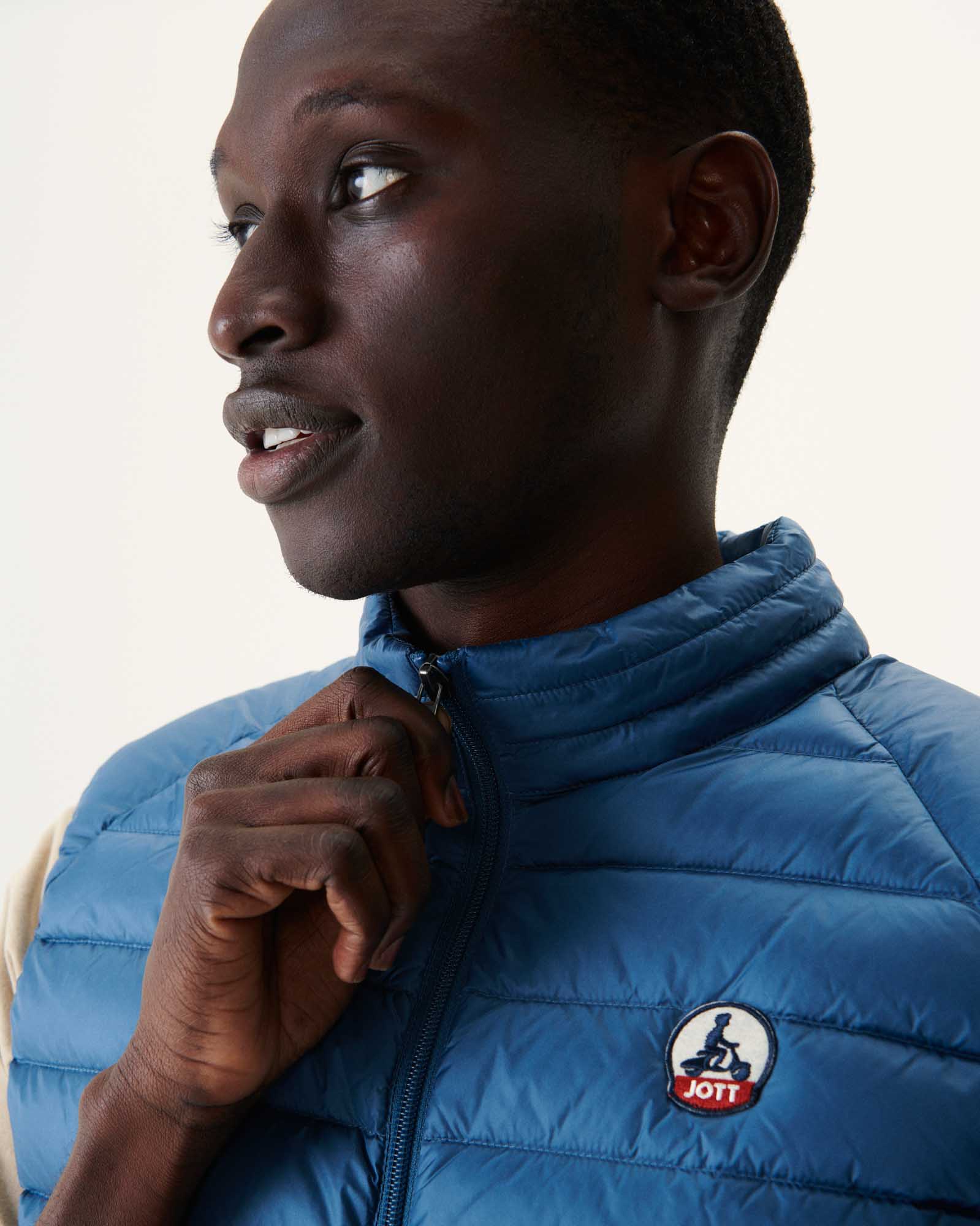 Taupe Sleeveless down jacket Tom