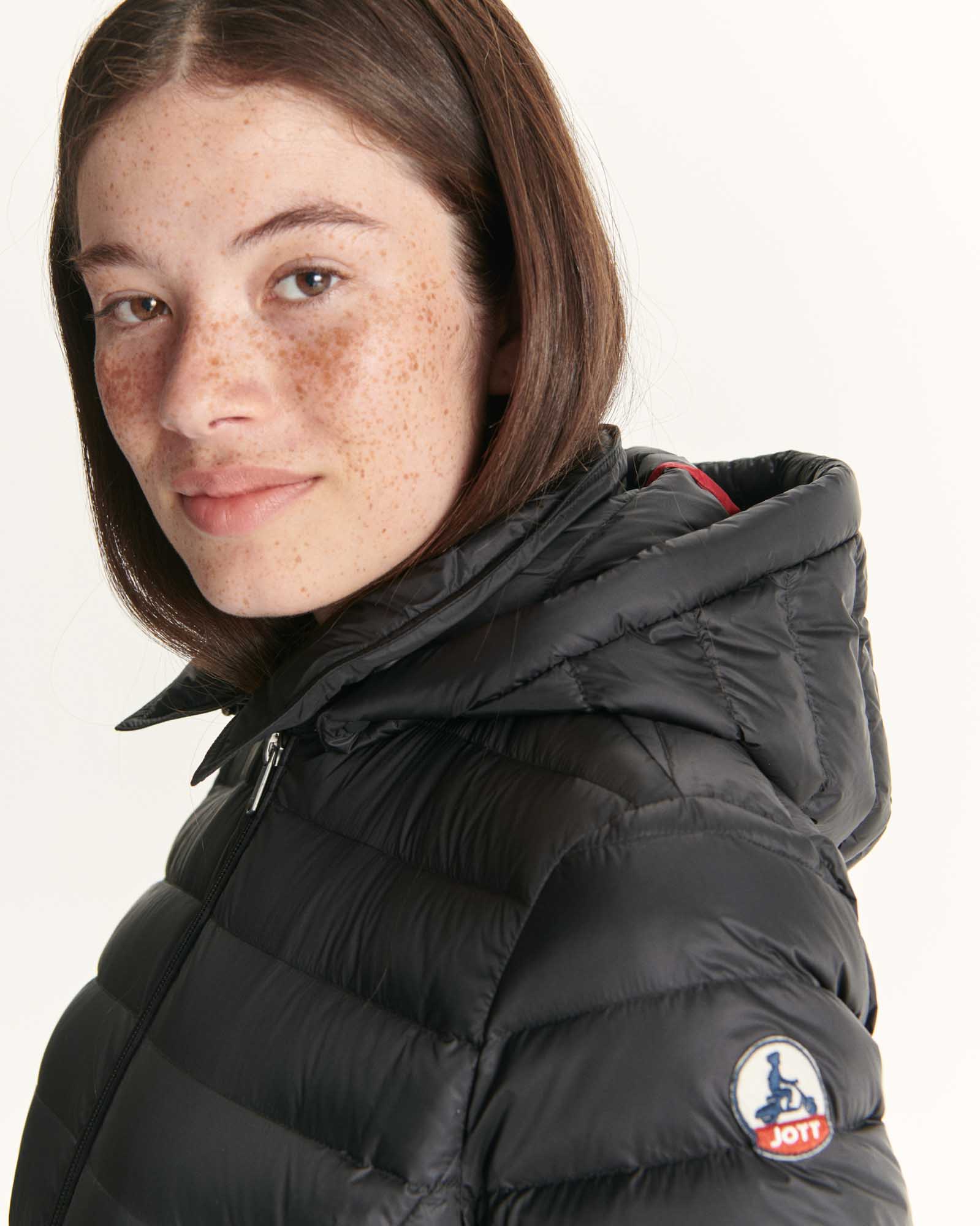 Down jacket long hoodie Taupe Vero 2.0