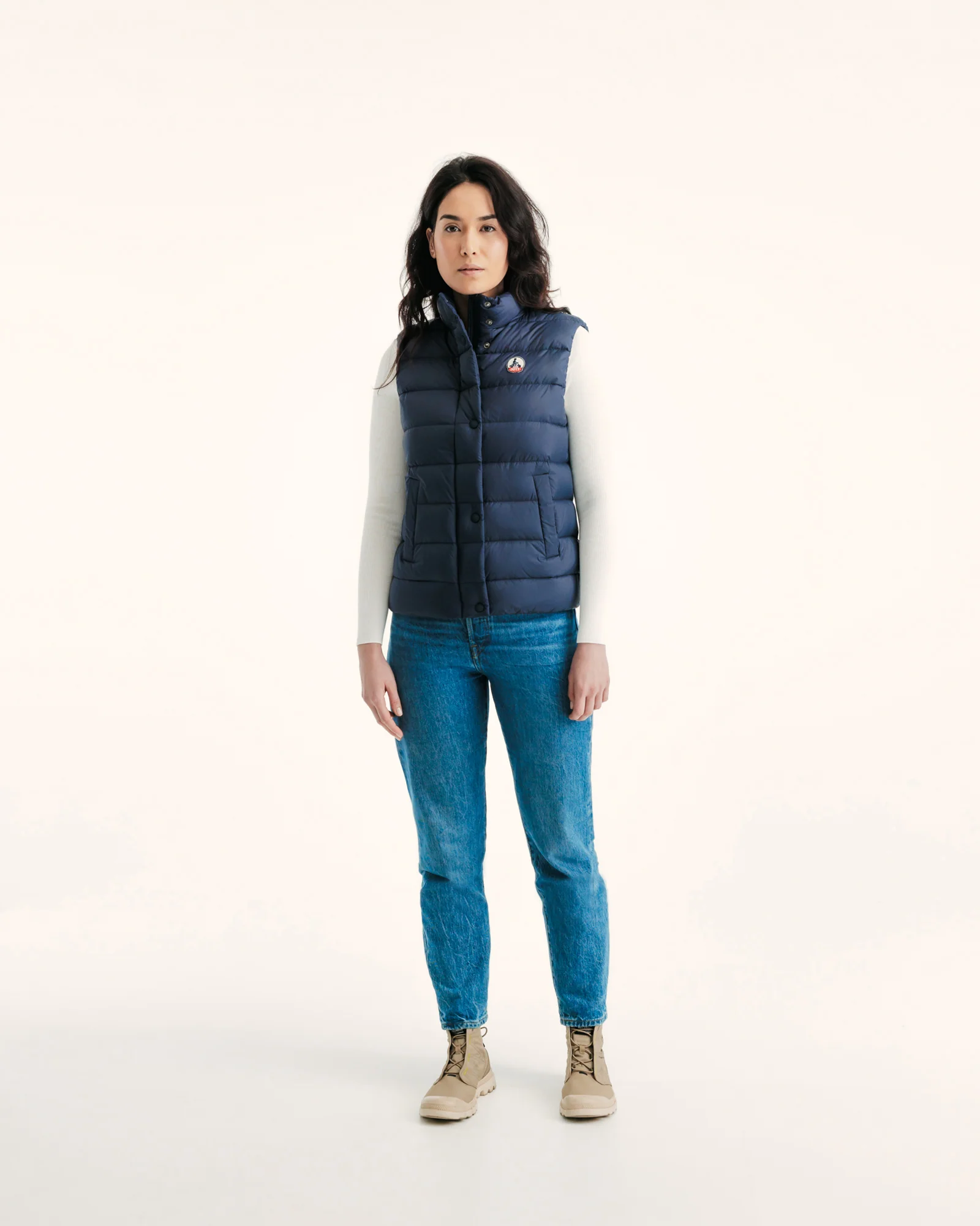 Down jacket light sleeveless Pale mauve Valentine