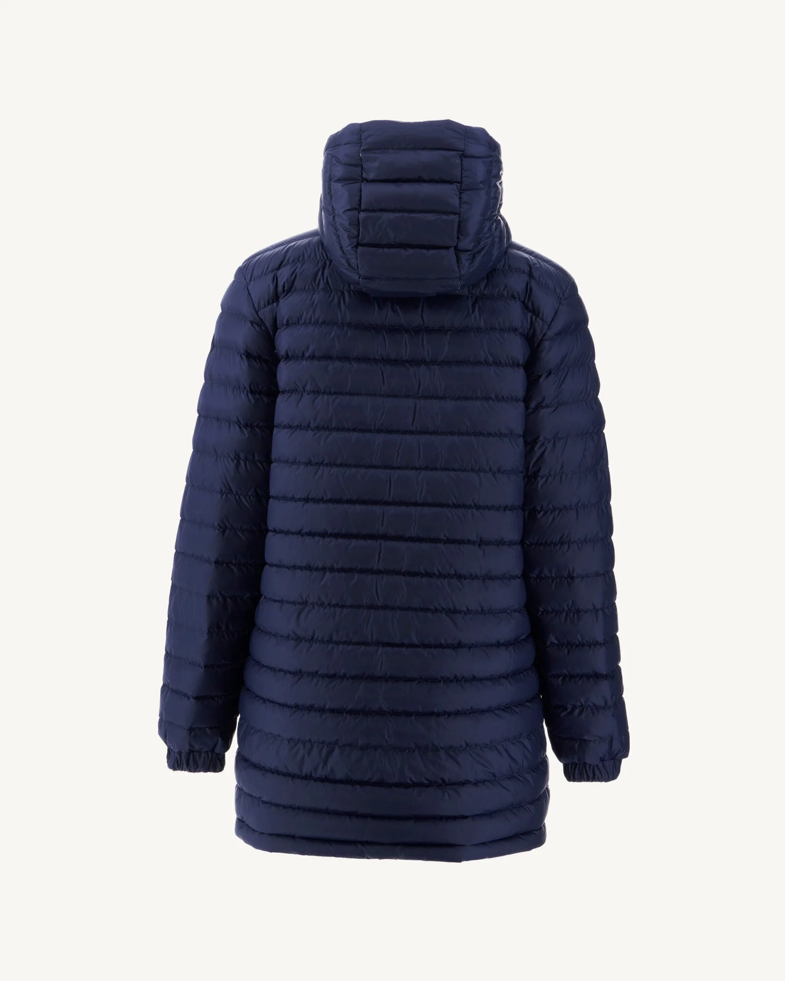 Navy Roma reversible long down jacket