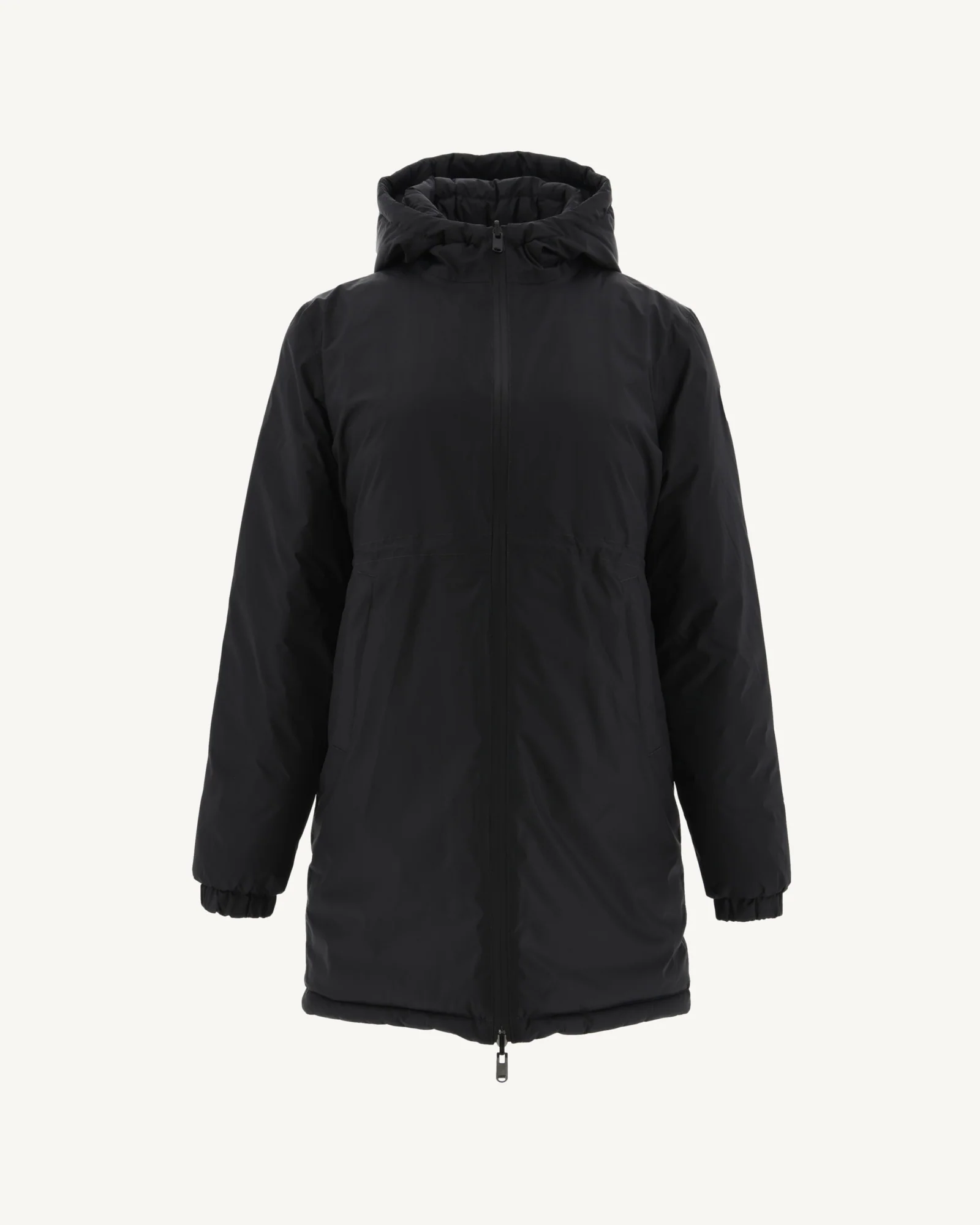 Black Roma reversible long down jacket