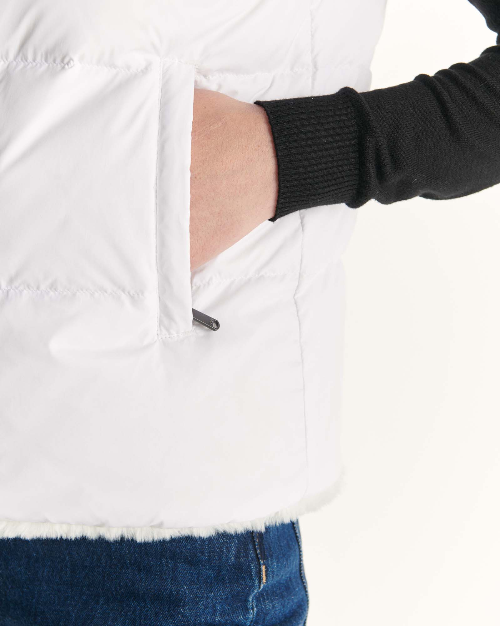 Down jacket sleeveless reversible Grand Froid Natural Daria 2.0