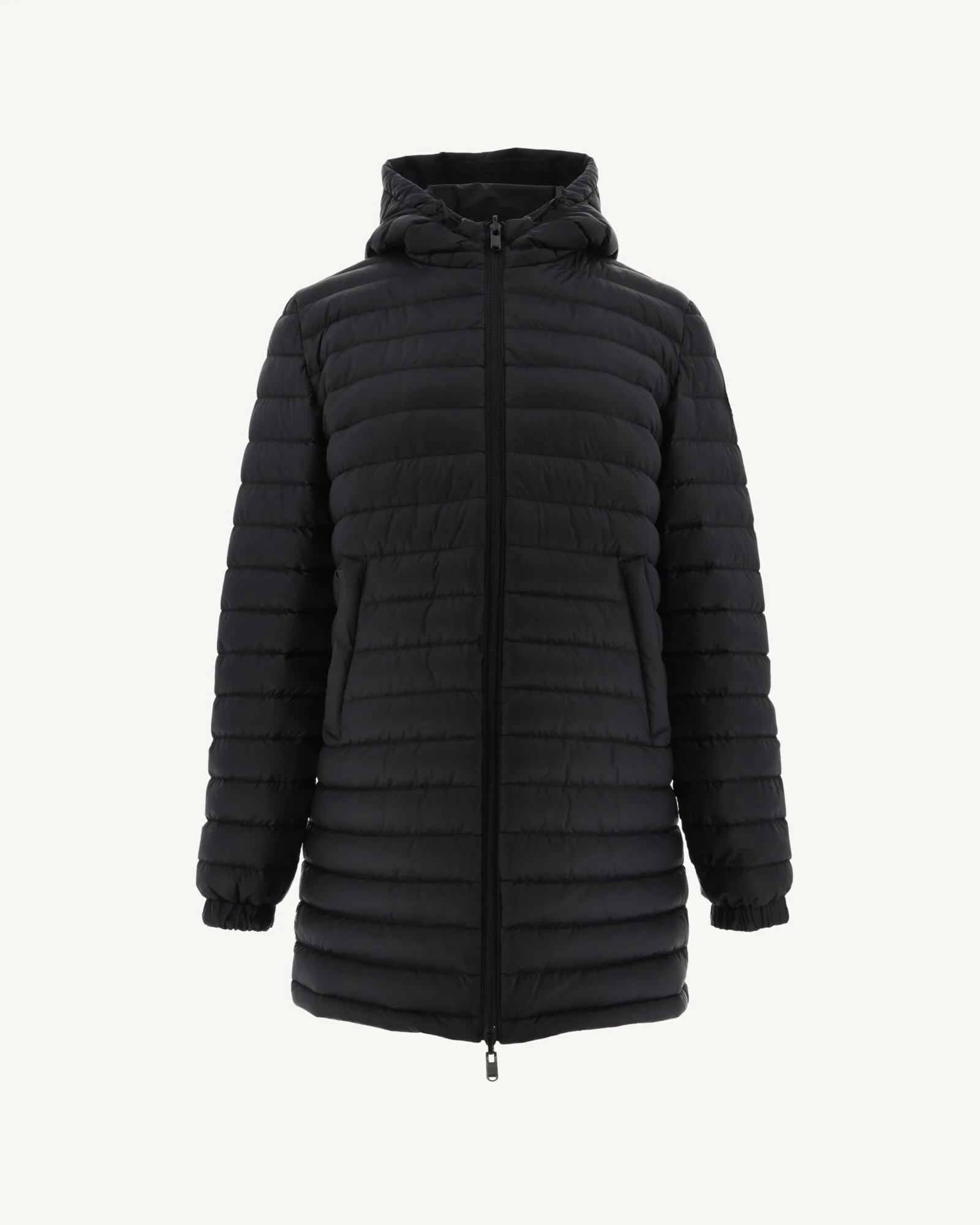 Navy Roma reversible long down jacket