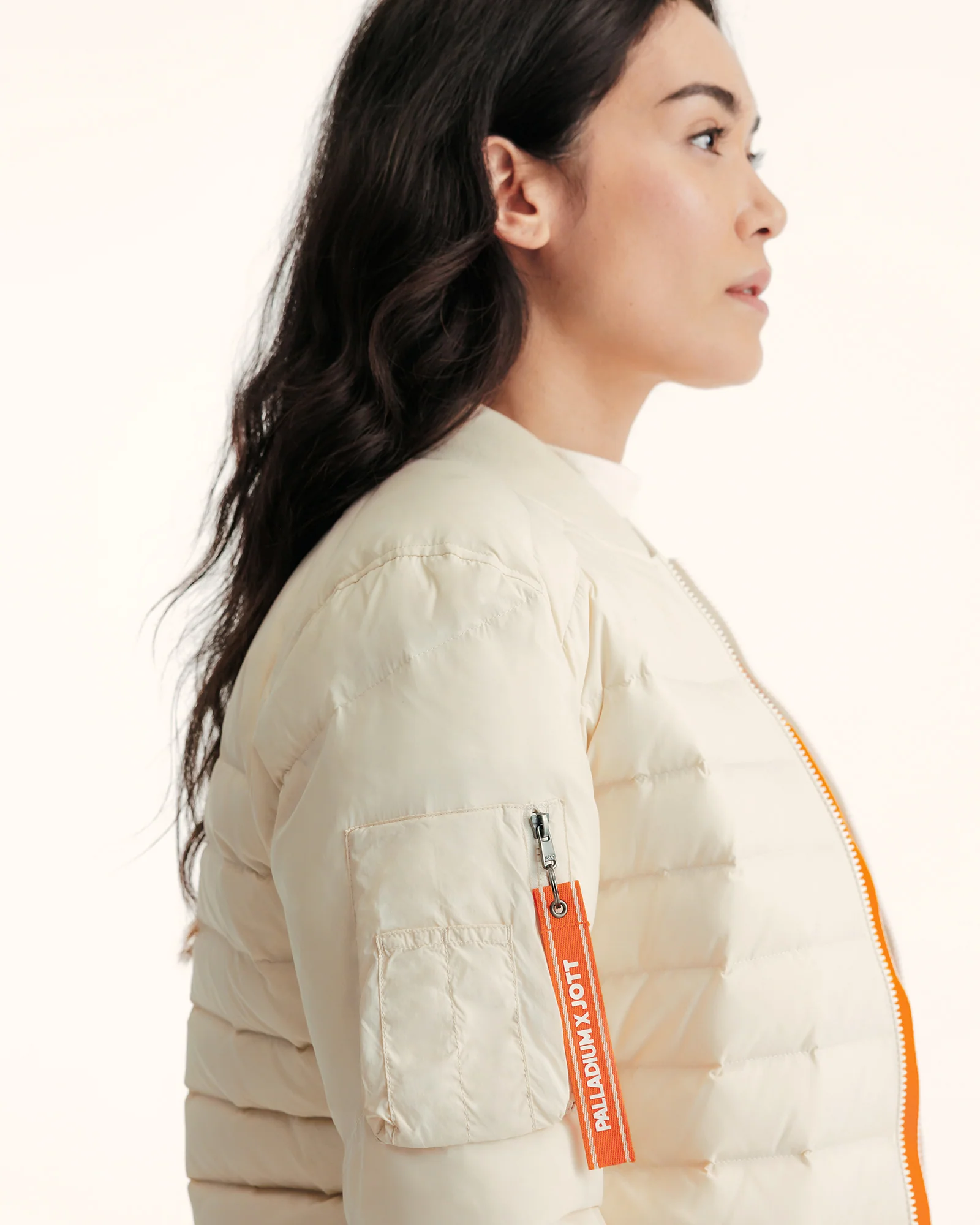 Down jacket bombers Taupe Rhona JOTT x PALLADIUM