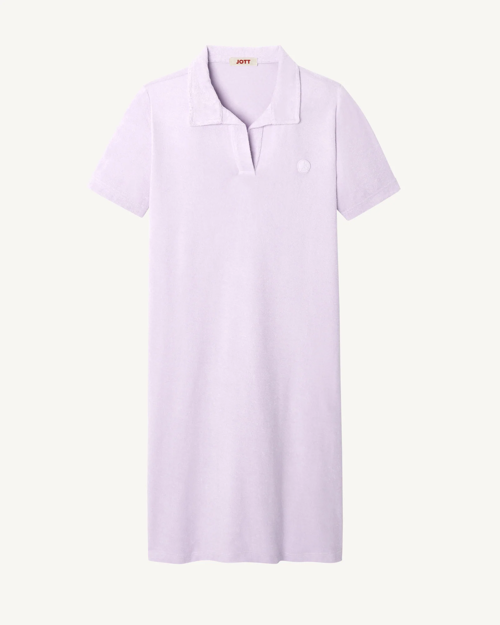 Anya pale mauve straight-cut polo dress