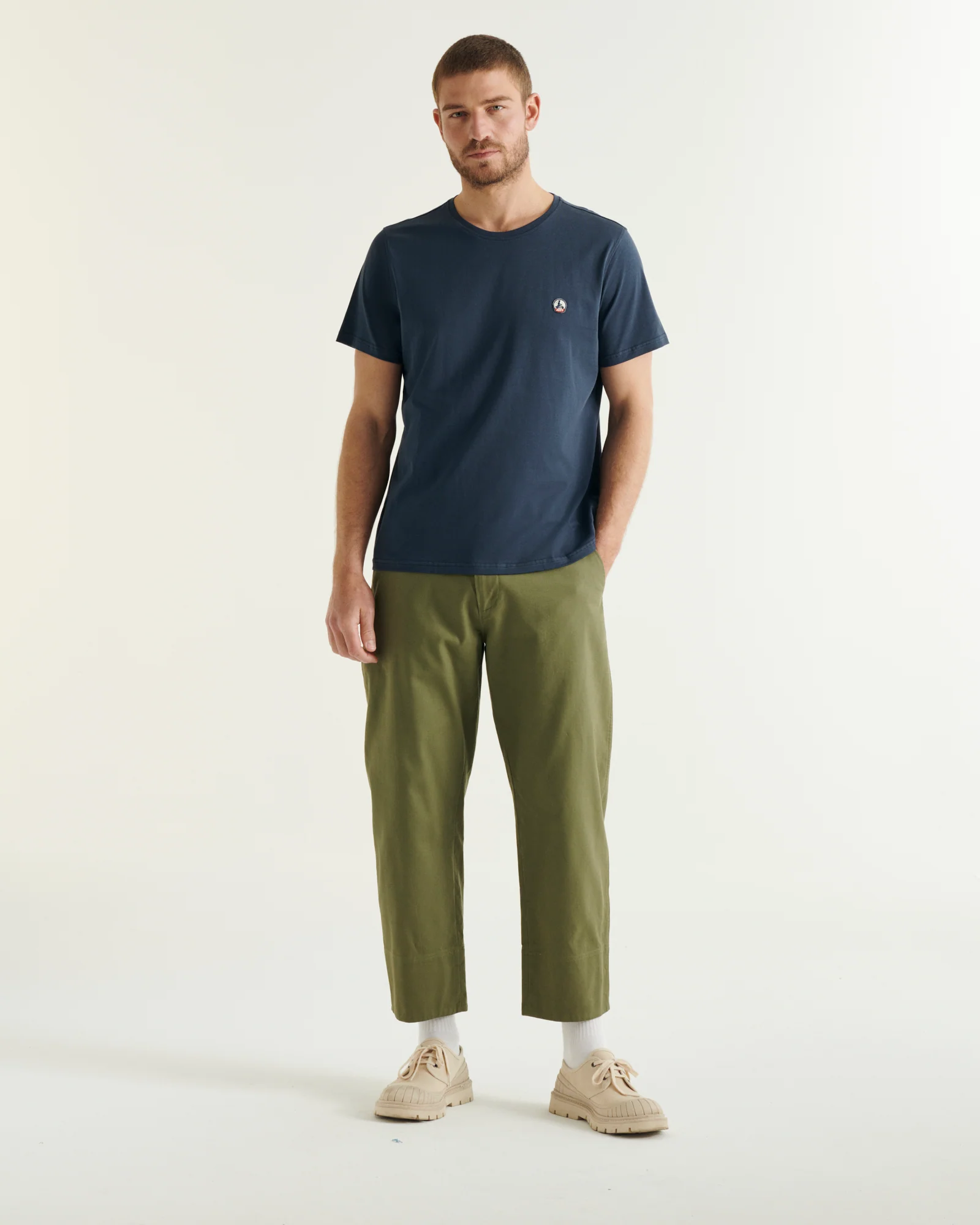 Organic cotton t-shirt Heather gray Pietro