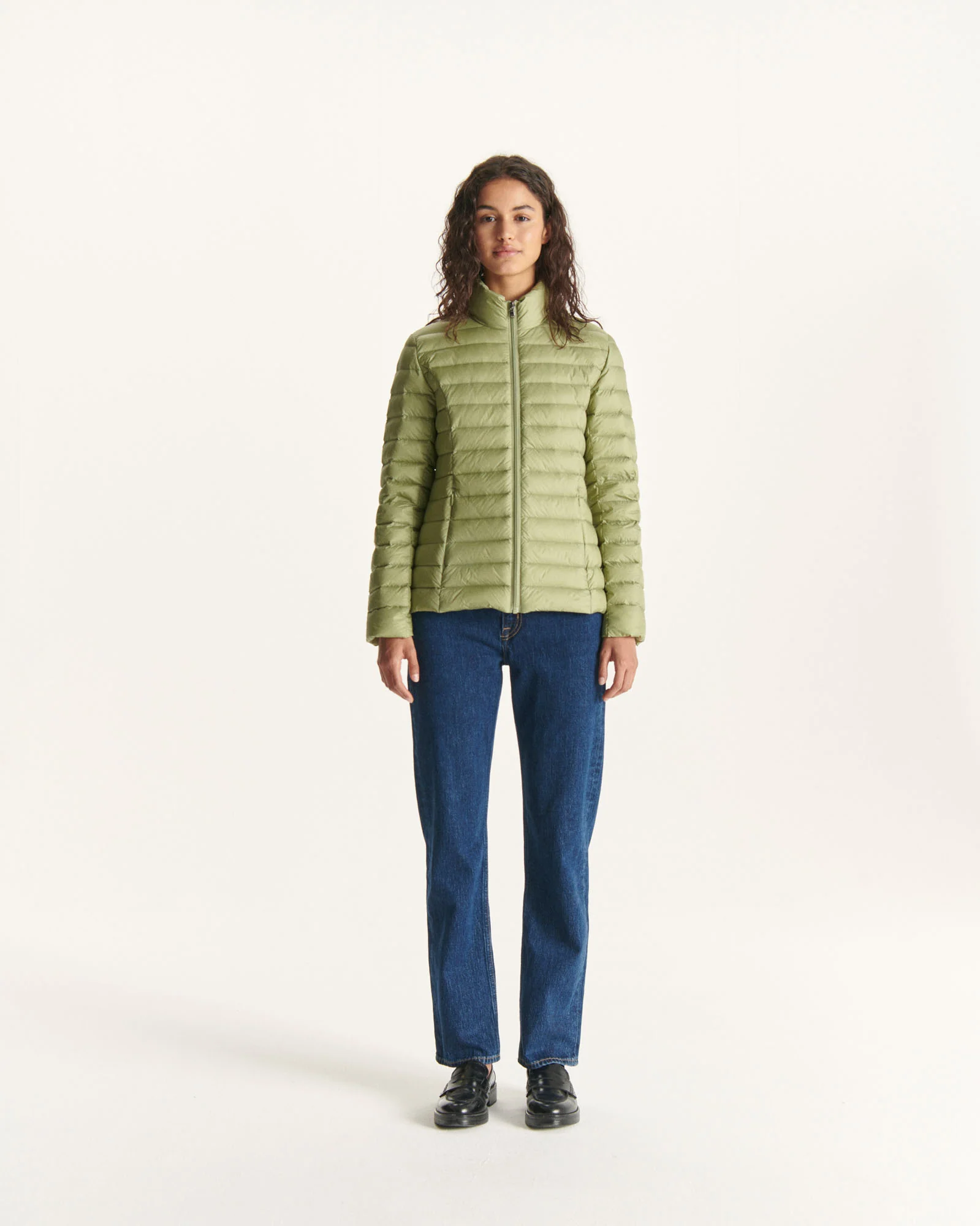 Down jacket light Celadon green Cha