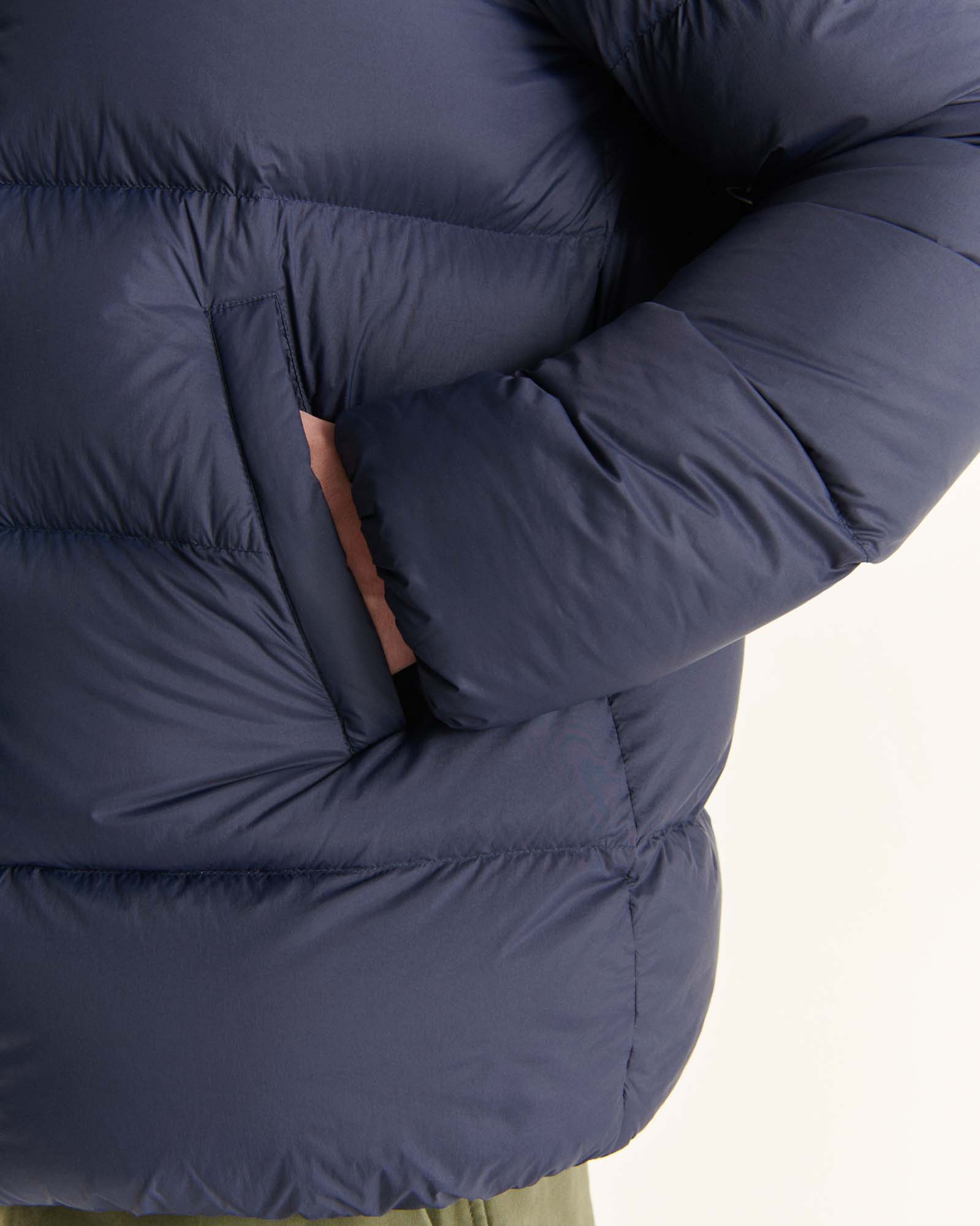 Down jacket short hooded Marine Prestige 2.0