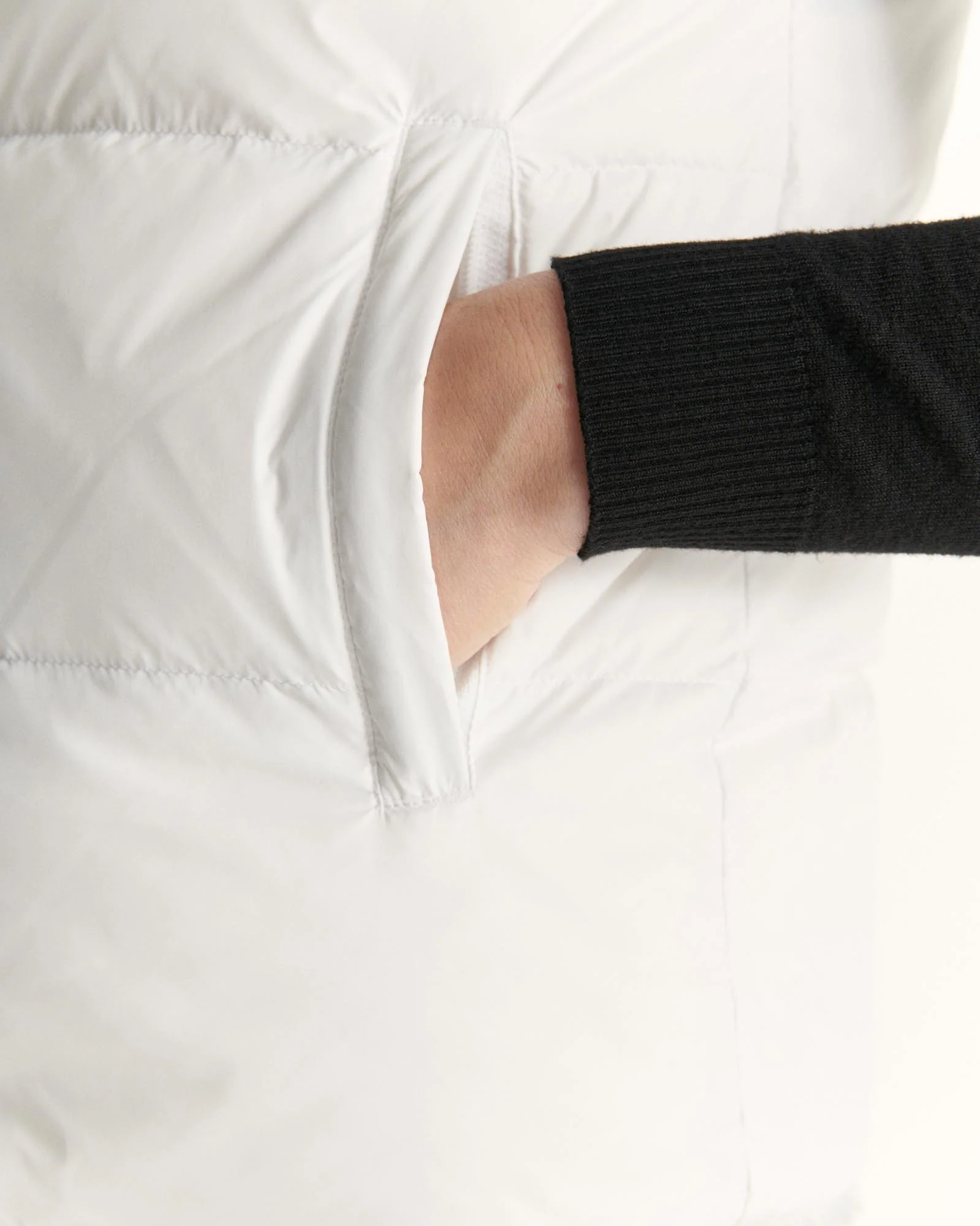 Down jacket with crystals Swarovski®️ sleeveless reversible Grand Froid Taupe Daria