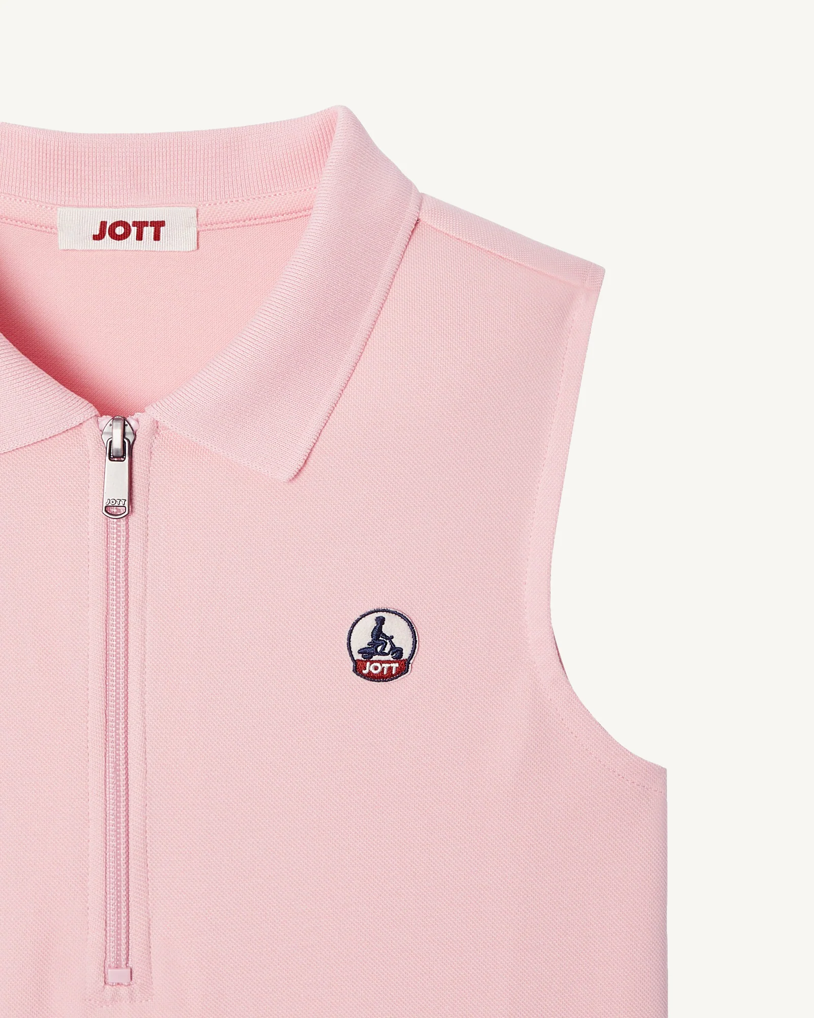 Esmeralda sleeveless polo dress in organic cotton Navy