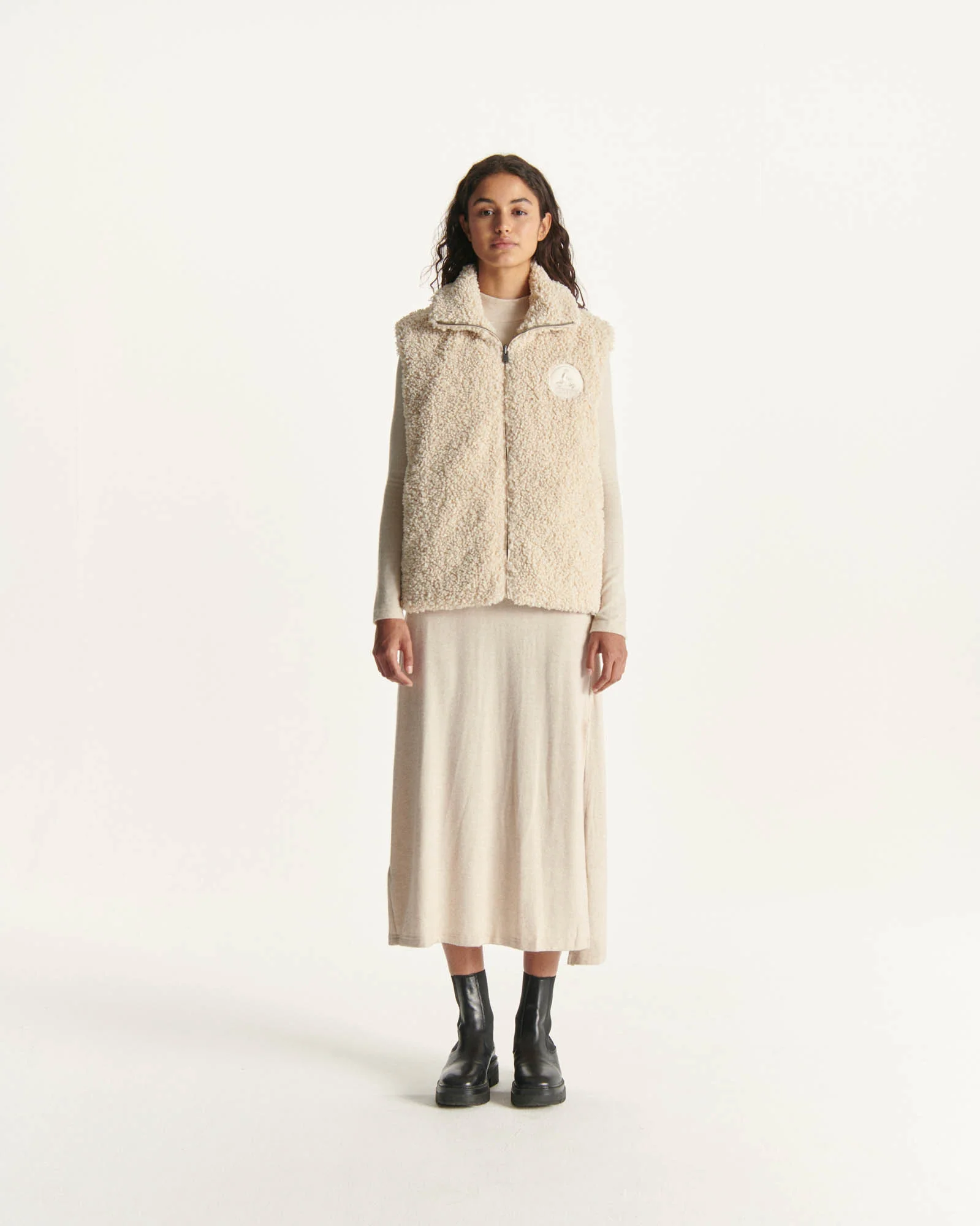 Down jacket sleeveless reversible Grand Froid Natural Daria 2.0