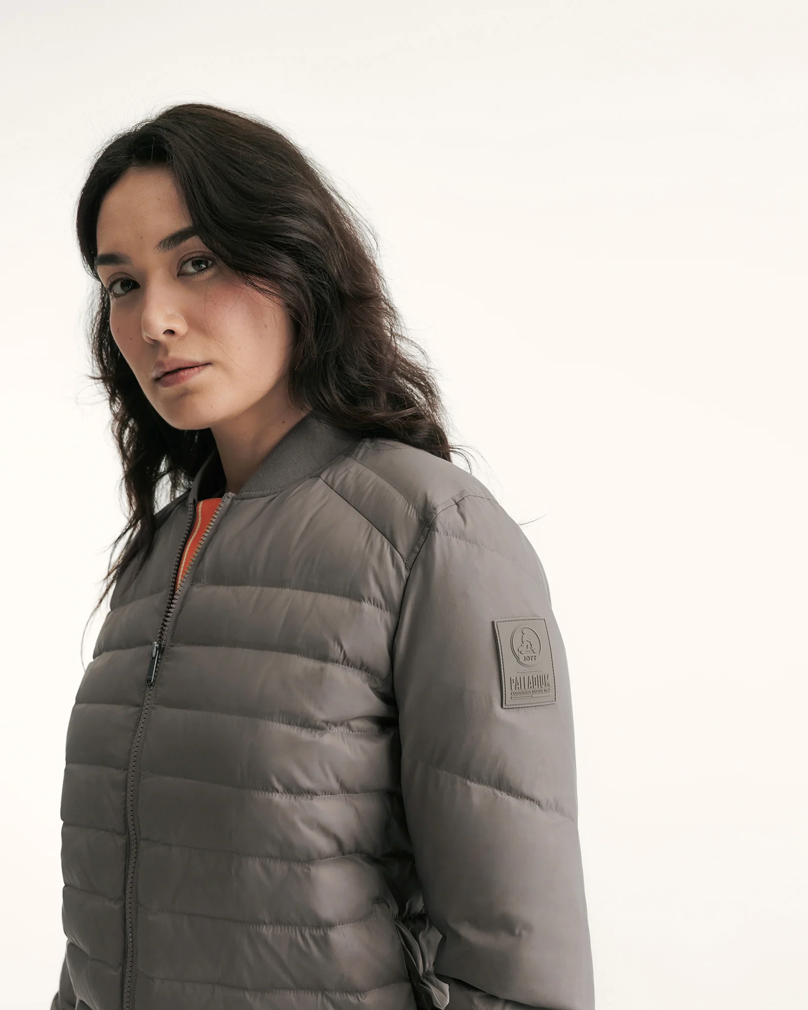 Down jacket bombers Taupe Rhona JOTT x PALLADIUM