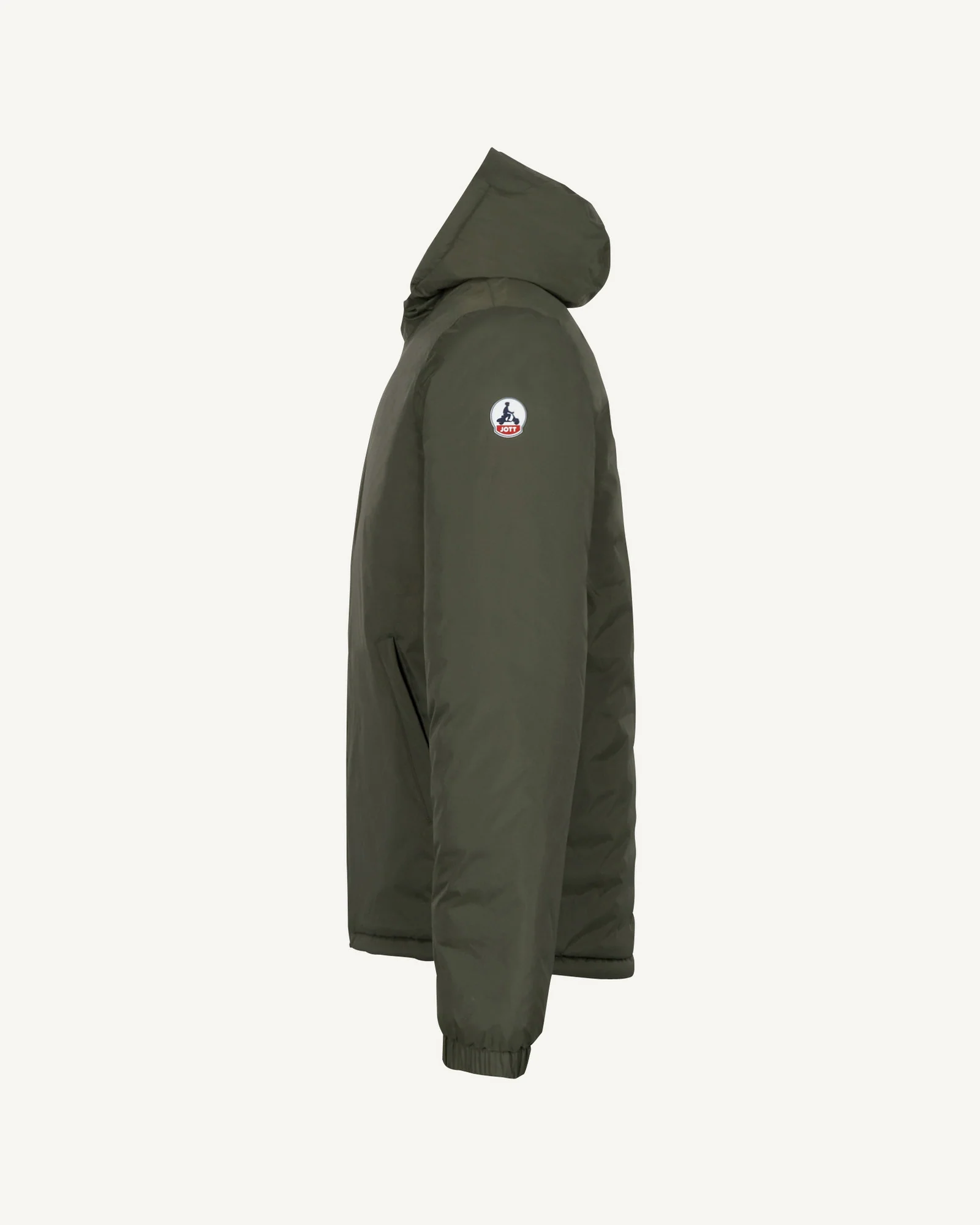 Down jacket reversible hoodie Army/Beige Bergen 2.0
