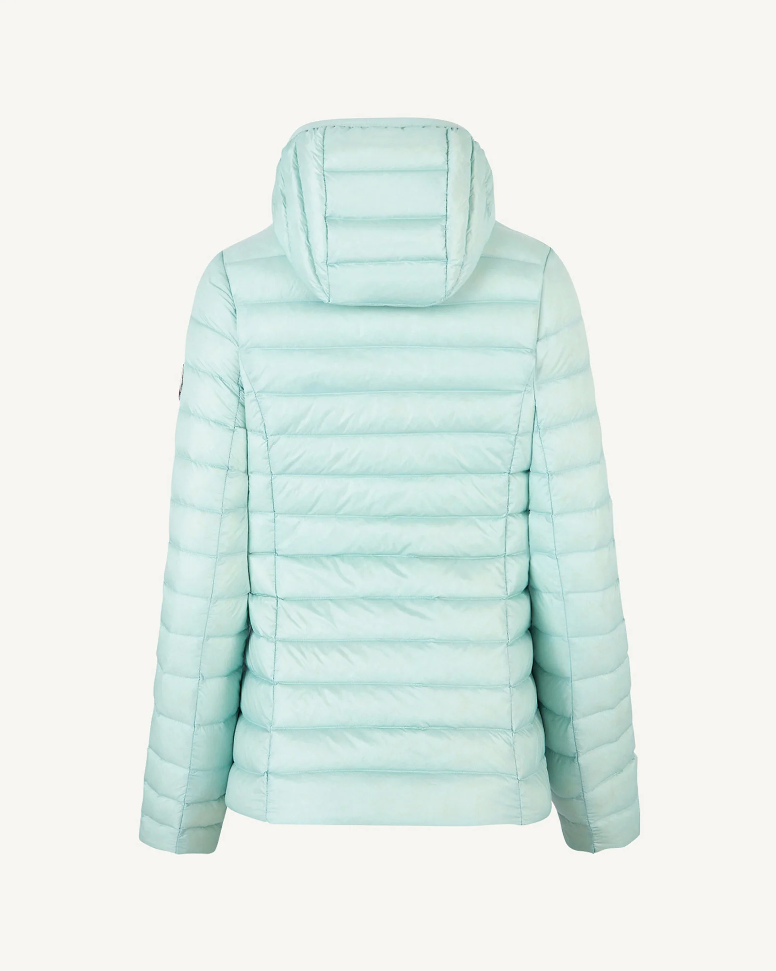Down jacket light Celadon green Cloe hoodie