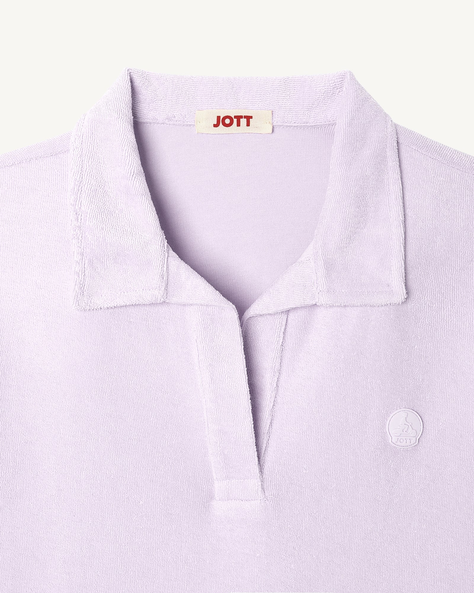 Anya pale mauve straight-cut polo dress