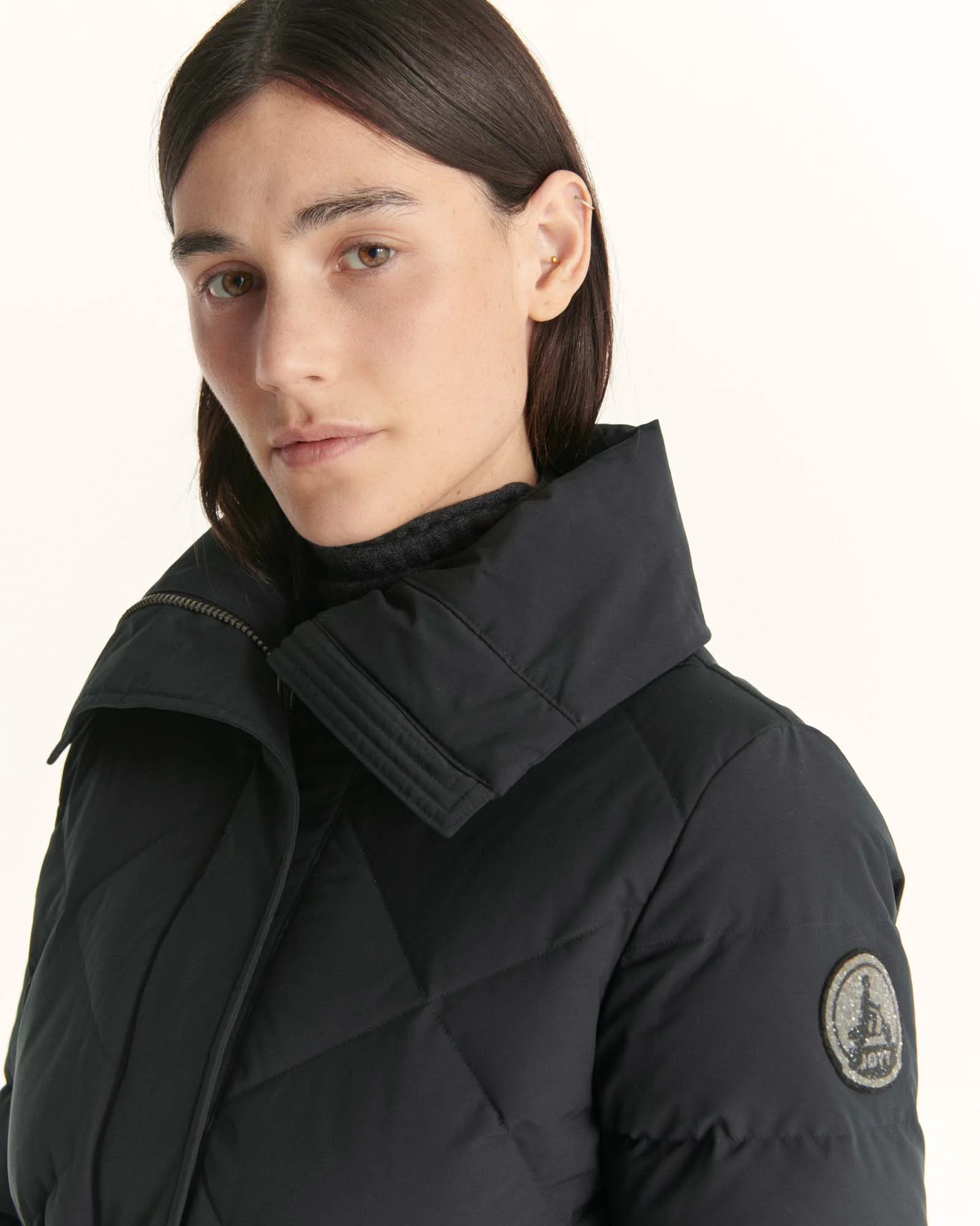 Down jacket with crystals Swarovski®️ Black Anita 2.1