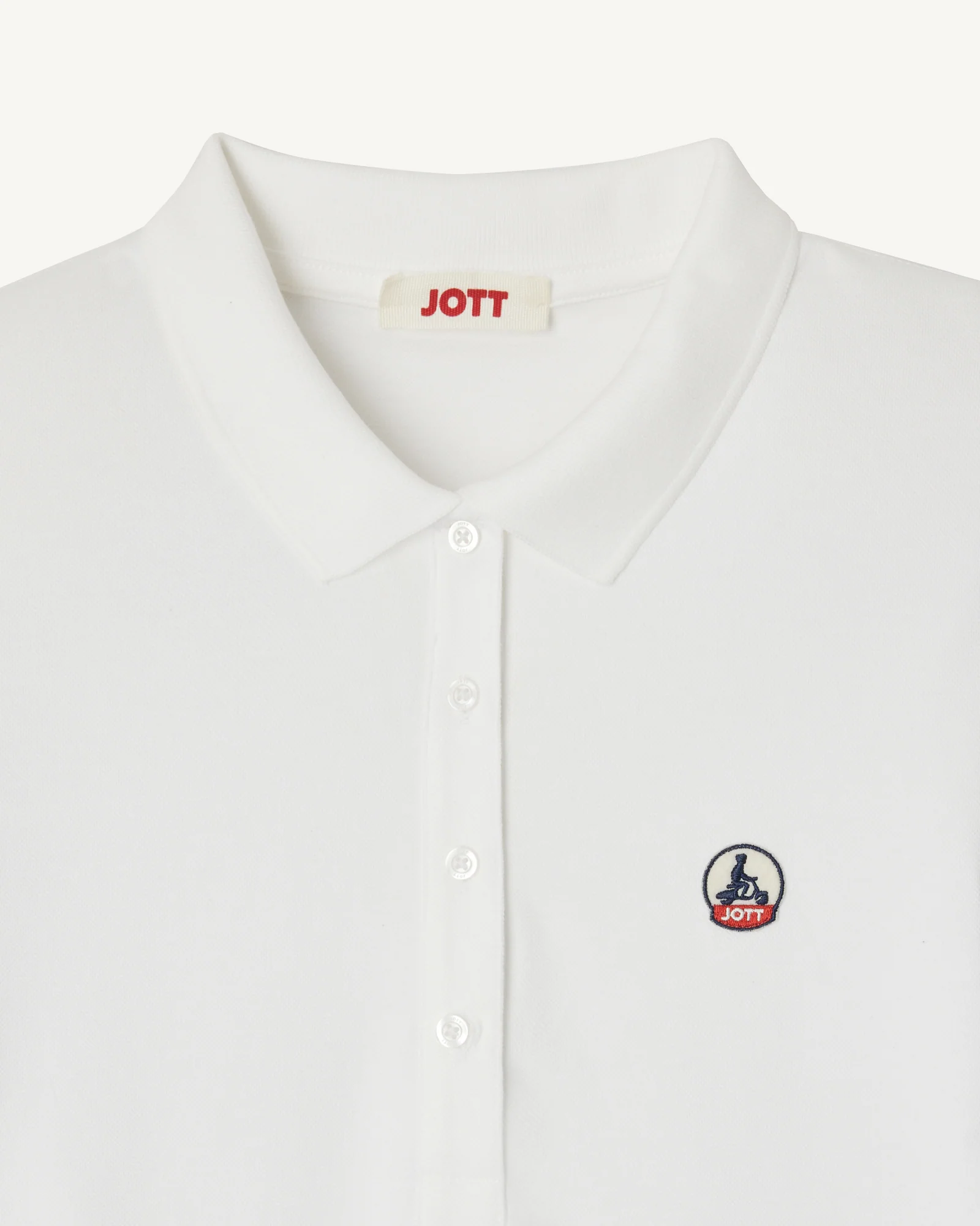 Polo dress in organic cotton White Palma