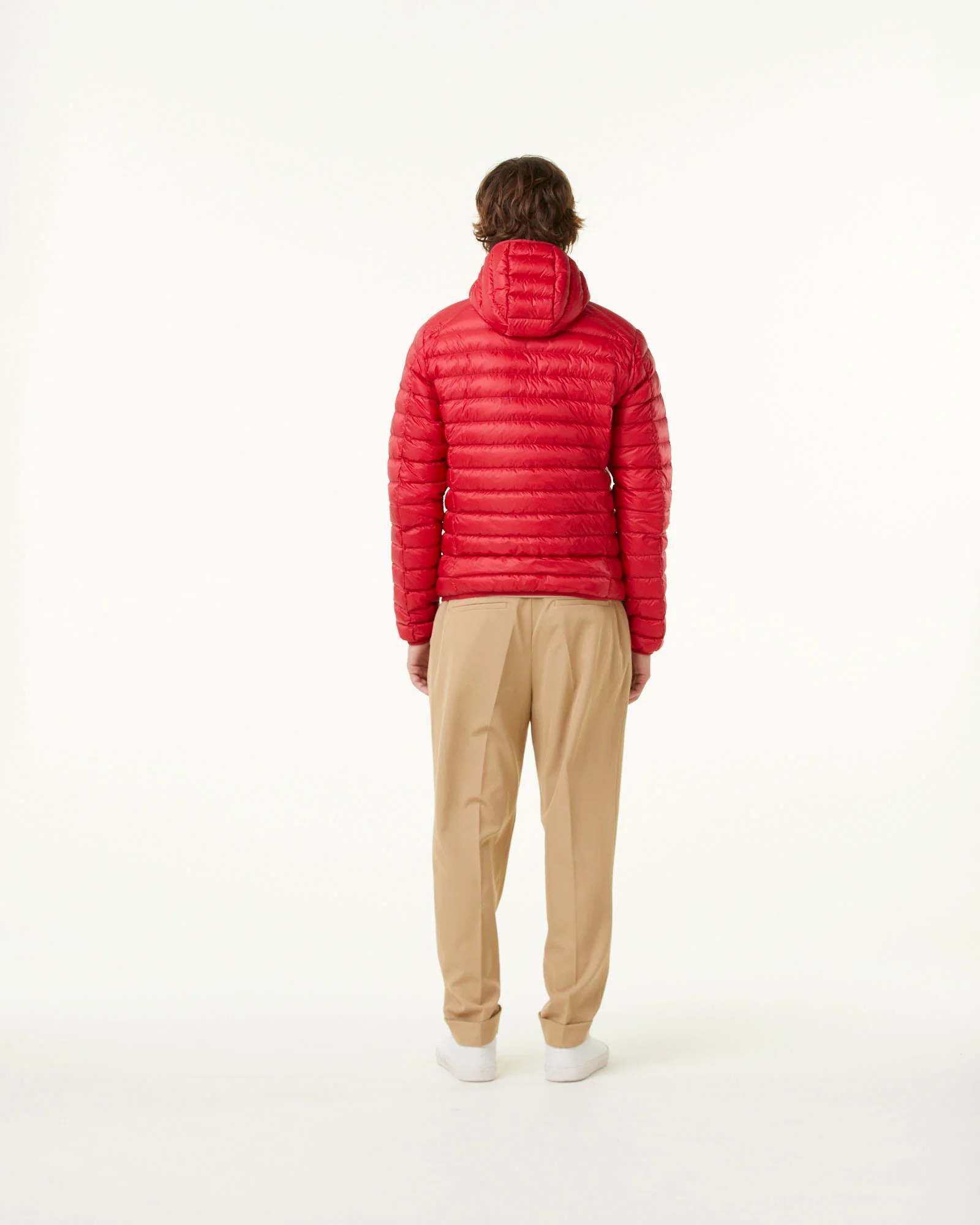 Light hooded puffer jacket Red Nico