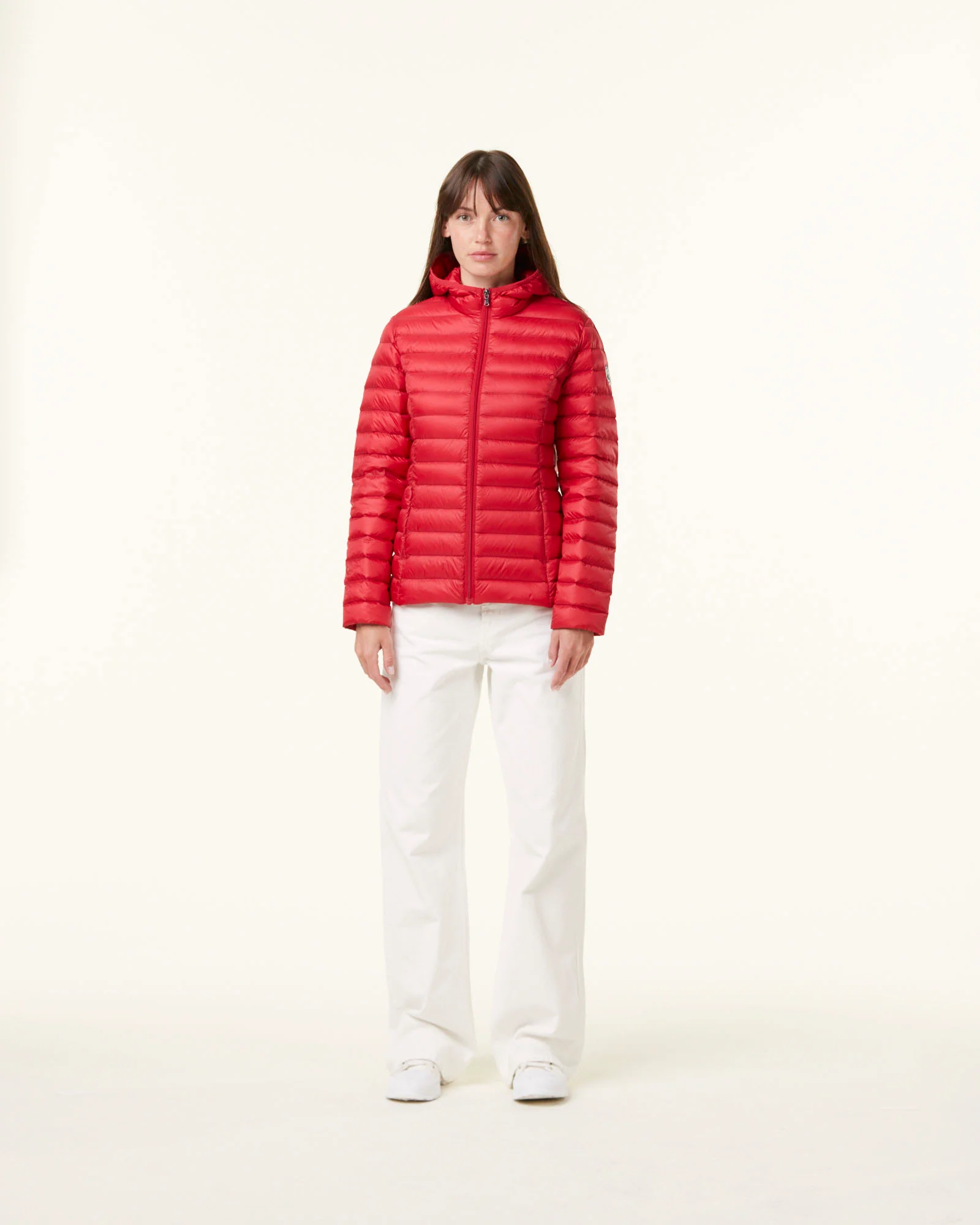 Down jacket light Celadon green Cloe hoodie